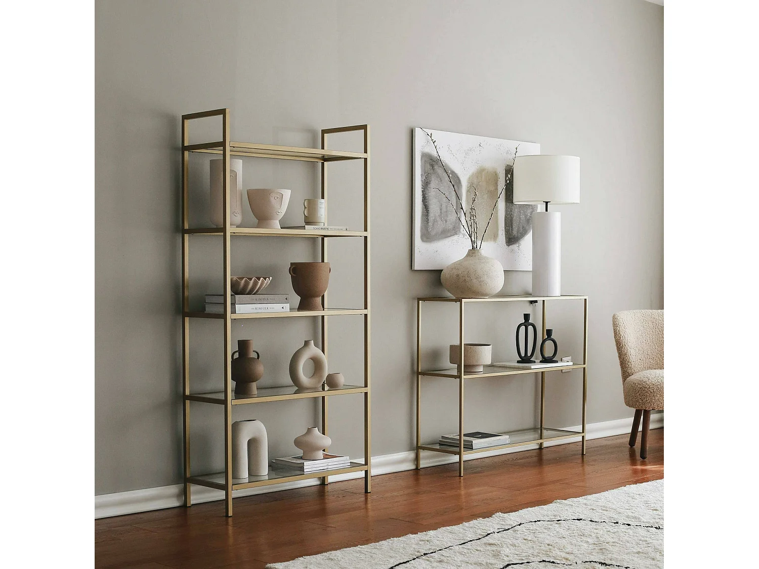 Consola Dkerriga, Mesa multiusos, Gabinete de soporte, Escritorio de pasillo, 100x30 h85 cm, oro\