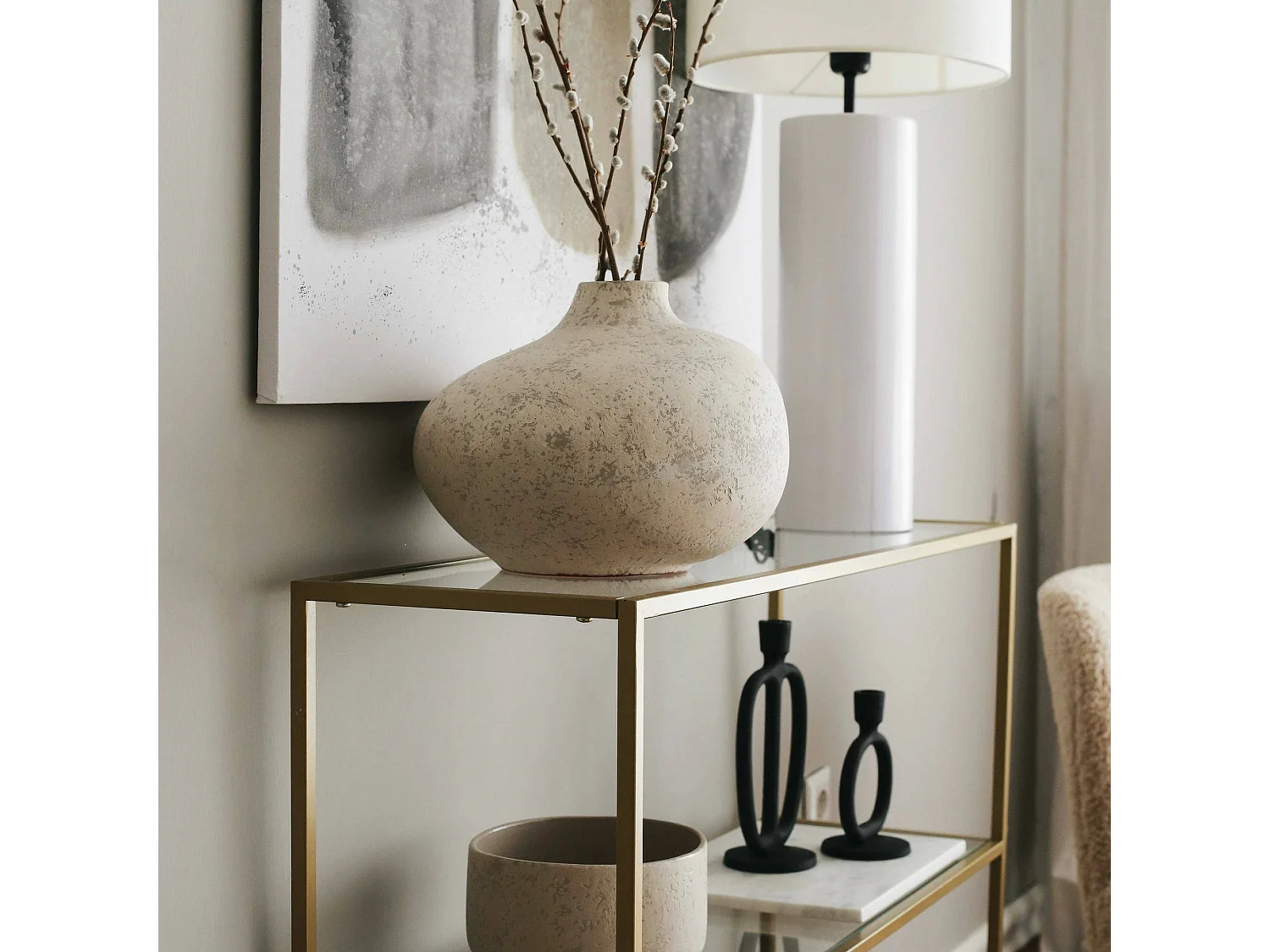 Consola Dkerriga, Mesa multiusos, Gabinete de soporte, Escritorio de pasillo, 100x30 h85 cm, oro\