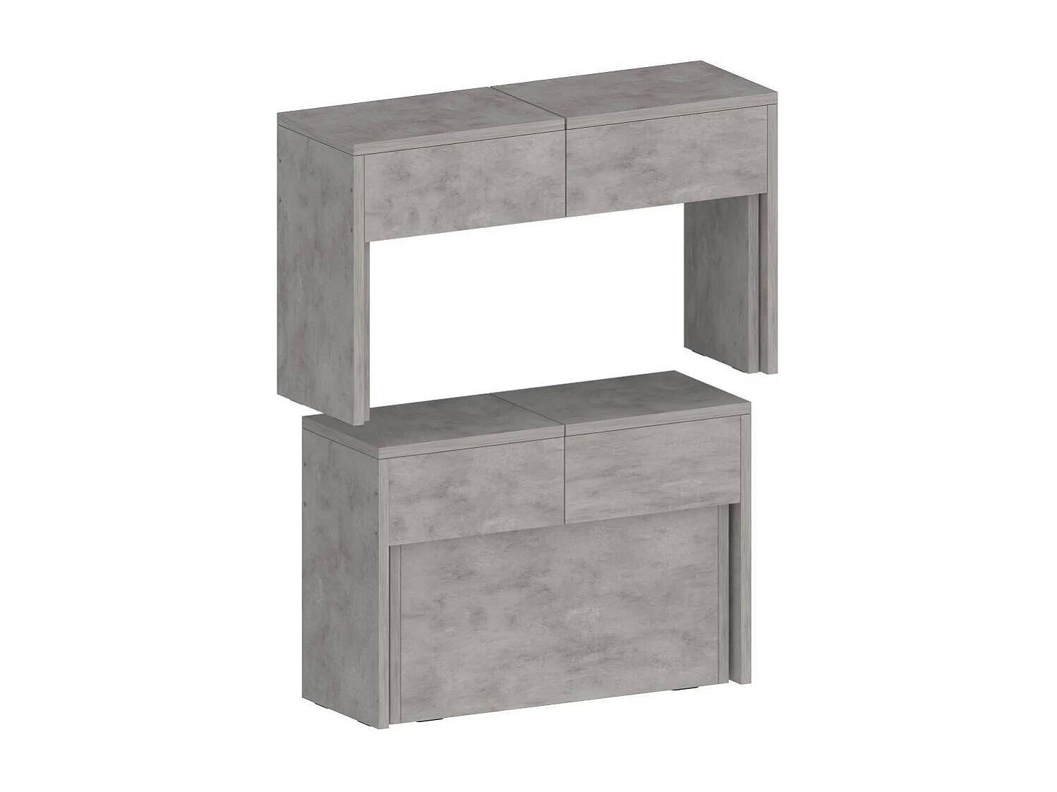 Banc Dcolasuon, Lot de 2 Sièges pour table à manger, Bancs extensibles, 290x25h45 cm, Gris