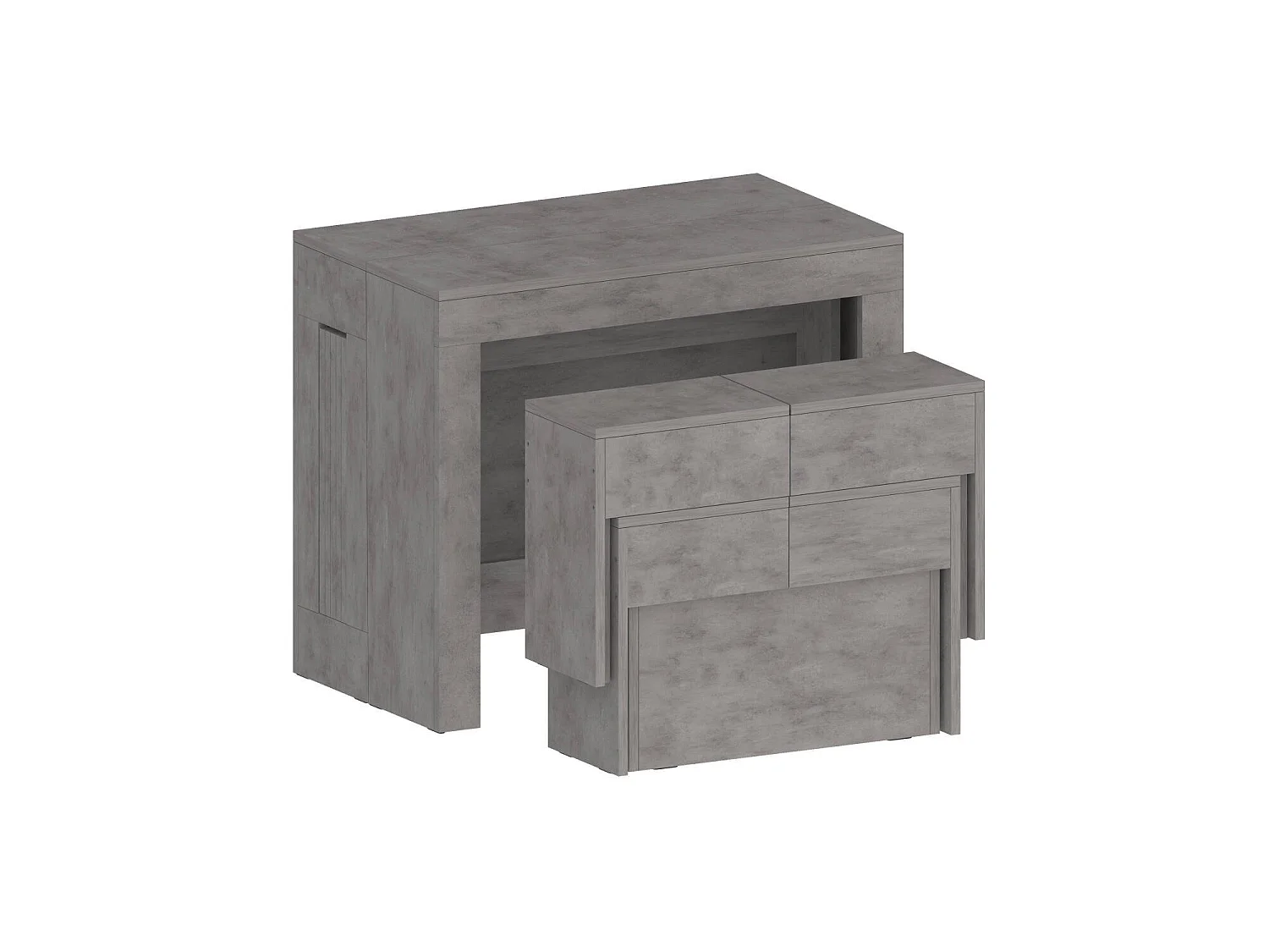 Dcolasuon bank, Set van 2 stoelen voor eettafel, Uitschuifbare banken, 290x25h45 cm, Grijs