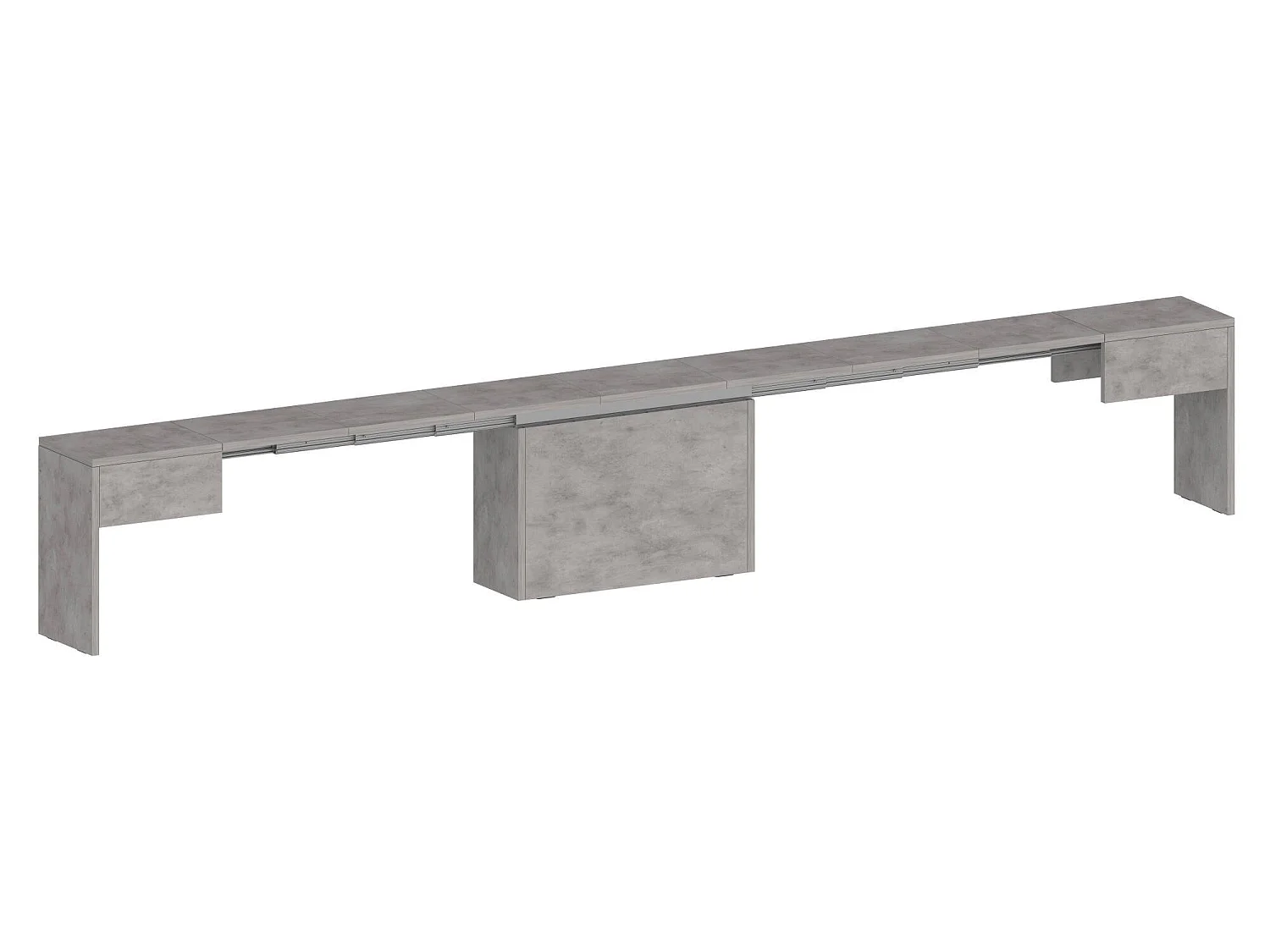 Dcolasuon bank, Set van 2 stoelen voor eettafel, Uitschuifbare banken, 290x25h45 cm, Grijs