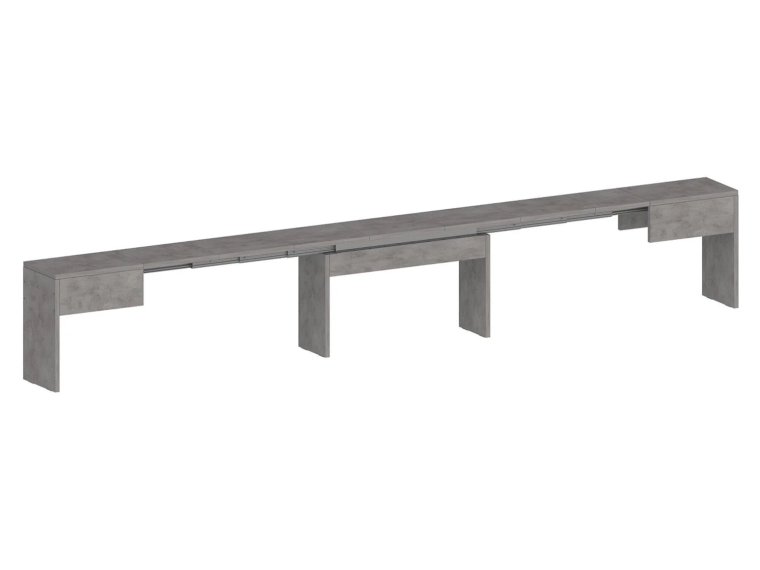 Dcolasuon bank, Set van 2 stoelen voor eettafel, Uitschuifbare banken, 290x25h45 cm, Grijs