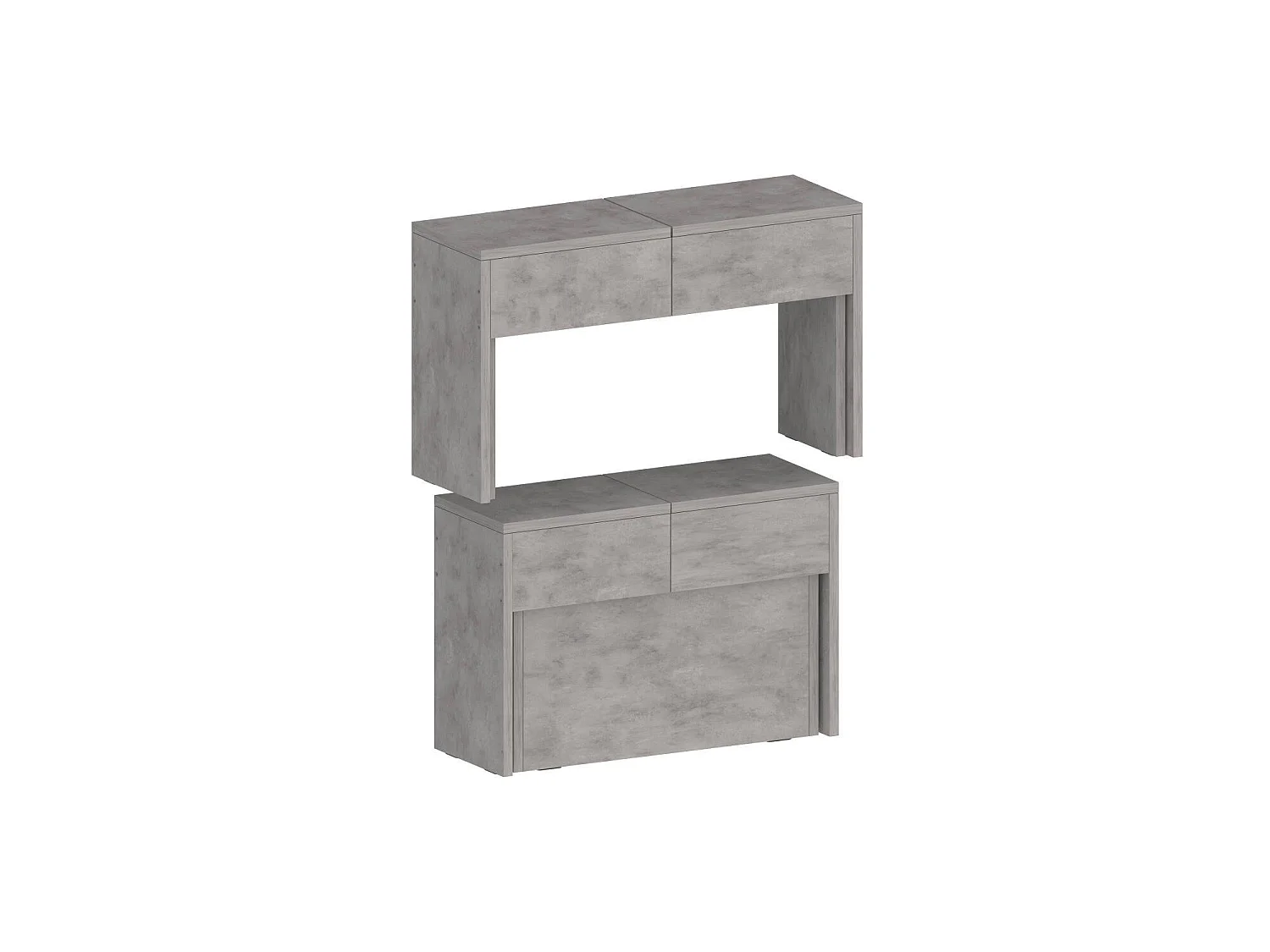 Banc Dcolasuon, Lot de 2 Sièges pour table à manger, Bancs extensibles, 290x25h45 cm, Gris