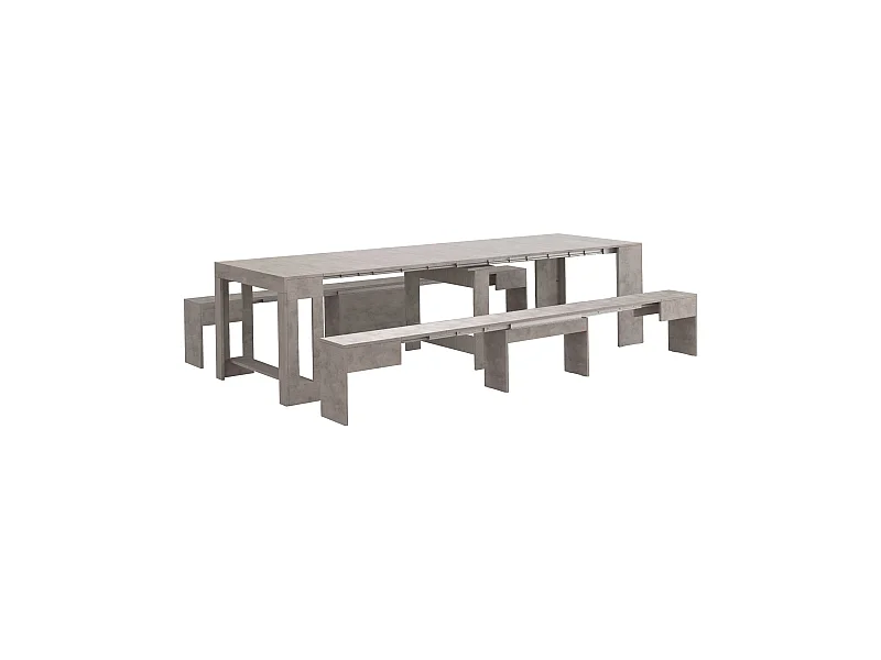 Panca Quedan, Peso Supportato 400 kg Made in Italy, 25x290x45h cm Grigio
