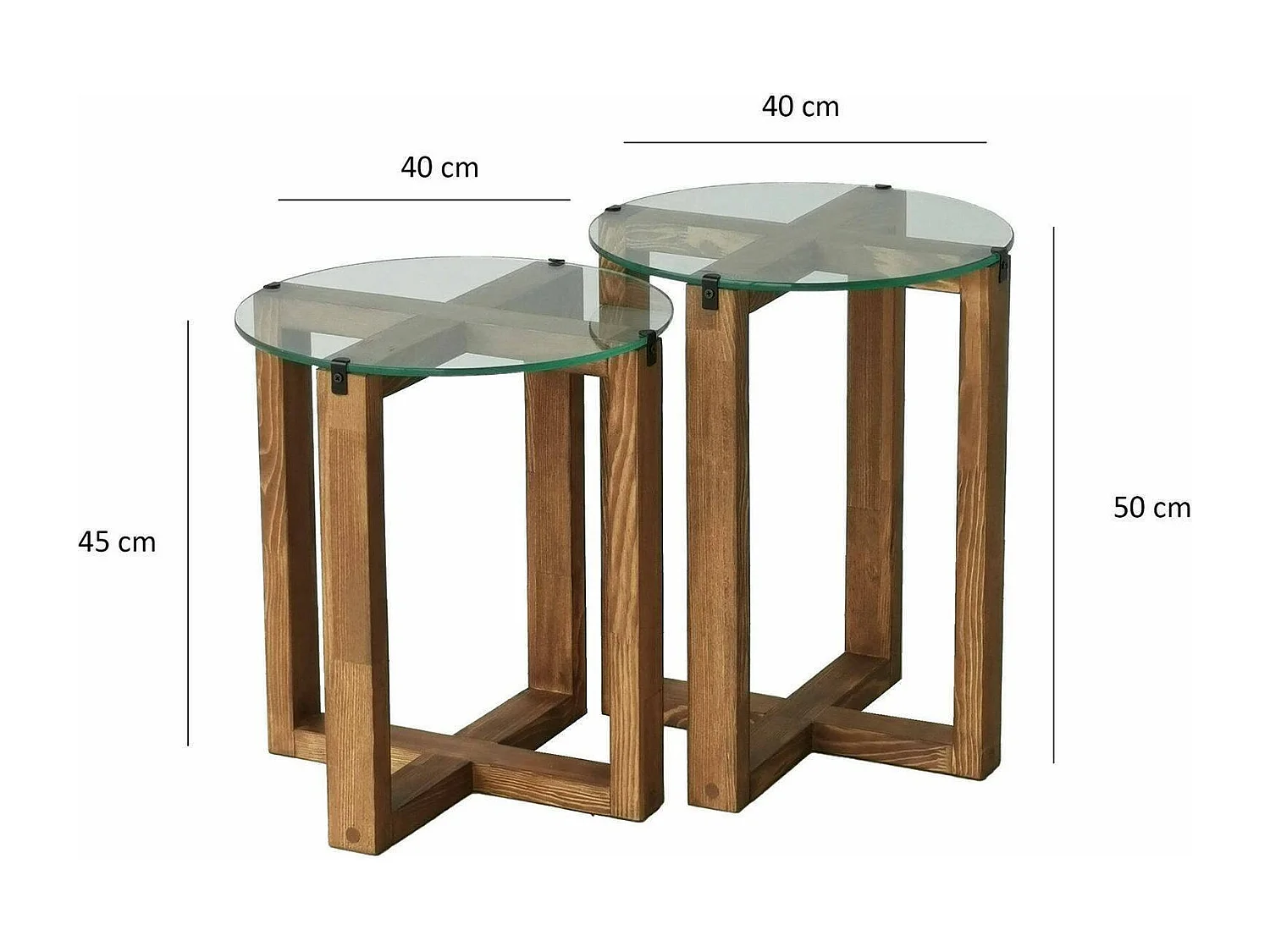 Dlangell Salontafel, Salontafel, Sofa Review Rack, Woonkamer Plank, 40x40h50 cm, Walnoot