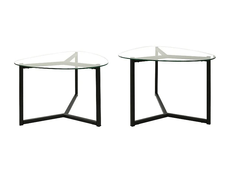 Table bae Lunaria, Table bae, Porte-revue pour canapé, Etagère de alon, 82x58h40 cm, Noir