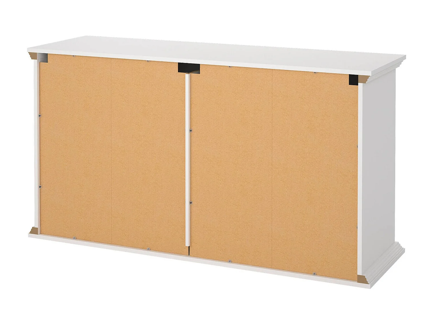 Credenza Hibaru, 6 Cassetti, 51.6x163.3x88.2h cm Bianco, Madia