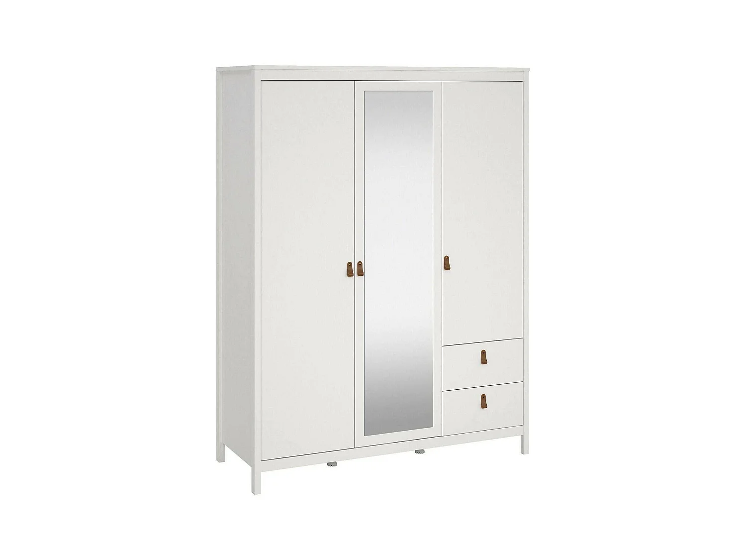 Garde-robe 3 portes Dselvagg, Meubles de chambre, Penderie de plain-pied, Placard à vêtements, 150x58 h199 cm, Blanc
