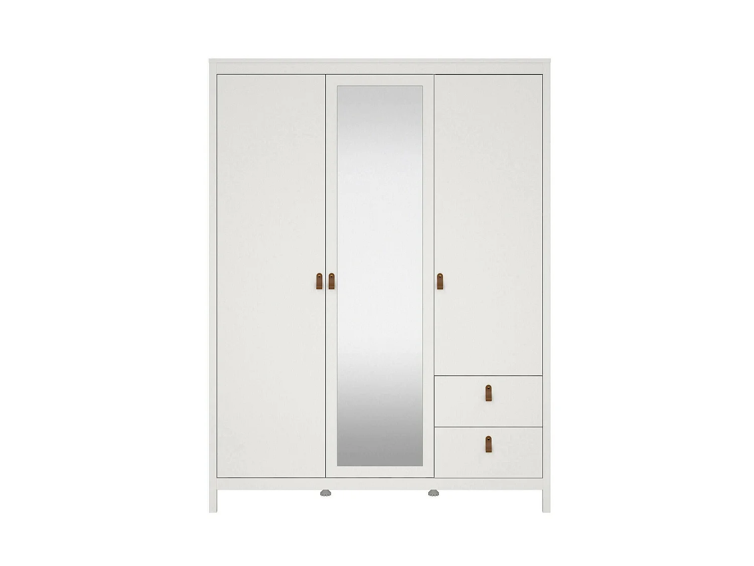 Garde-robe 3 portes Dselvagg, Meubles de chambre, Penderie de plain-pied, Placard à vêtements, 150x58 h199 cm, Blanc