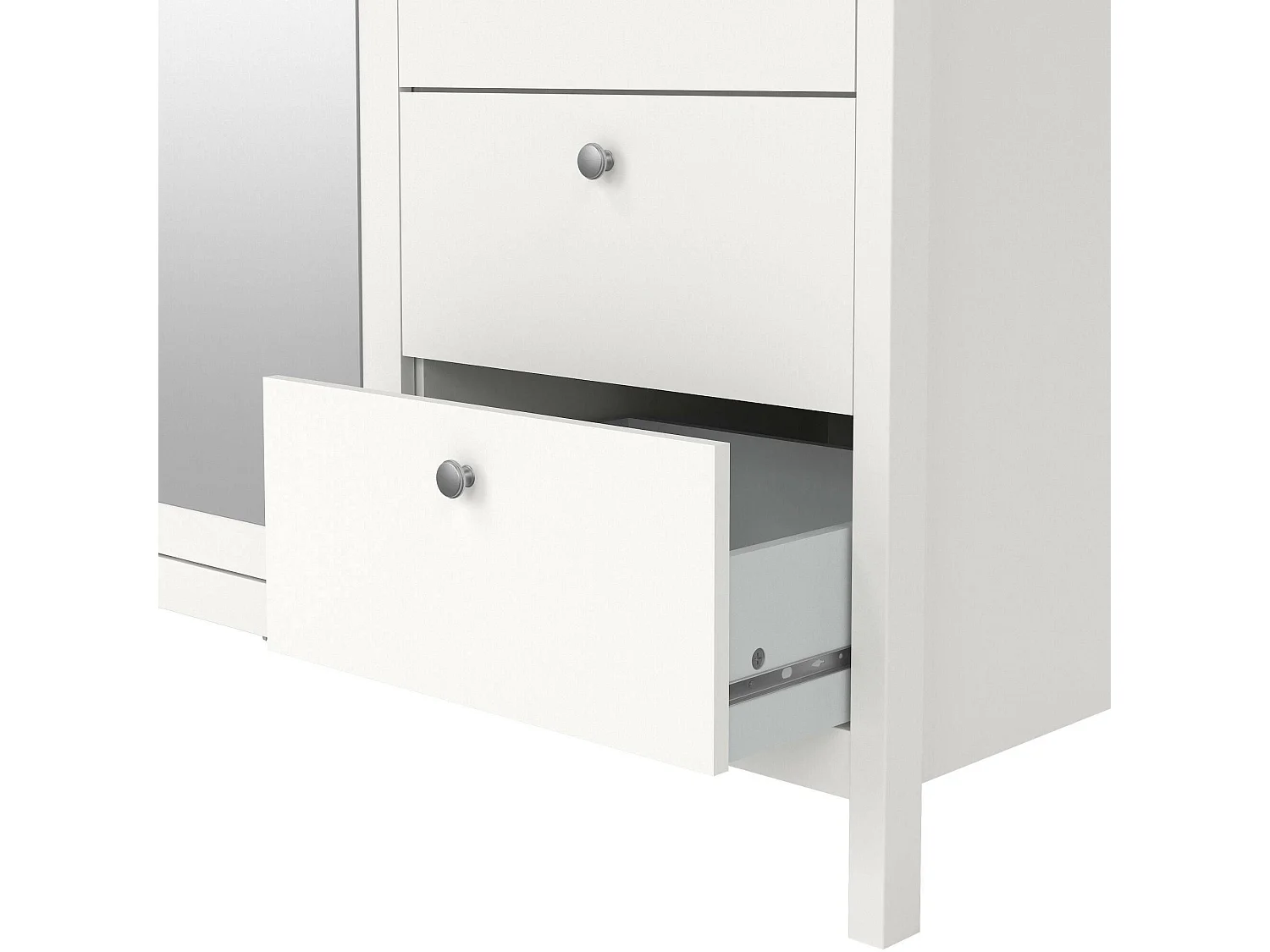 Garde-robe 3 portes Dselvagg, Meubles de chambre, Penderie de plain-pied, Placard à vêtements, 150x58 h199 cm, Blanc