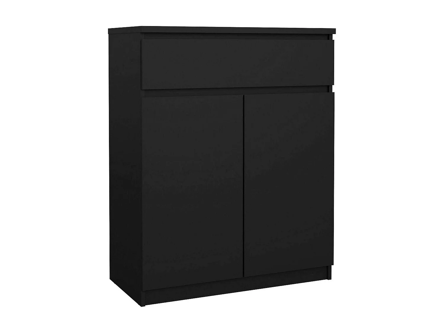 Buffet Dsanturr, Buffet du salon, Commode de salon, Garde-manger de cuisine, 80x40 h100 cm, Noir