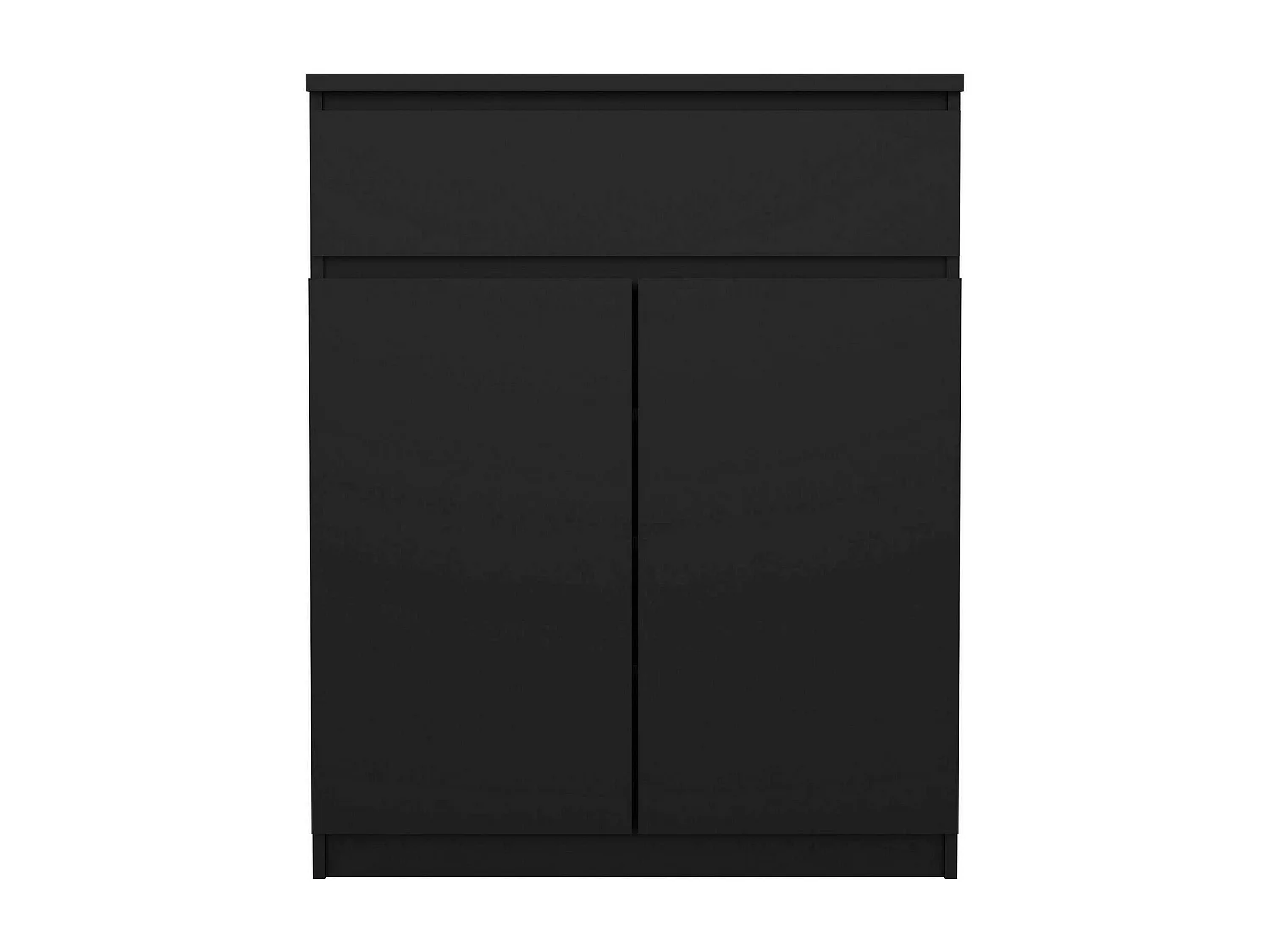 Buffet Dsanturr, Buffet du salon, Commode de salon, Garde-manger de cuisine, 80x40 h100 cm, Noir