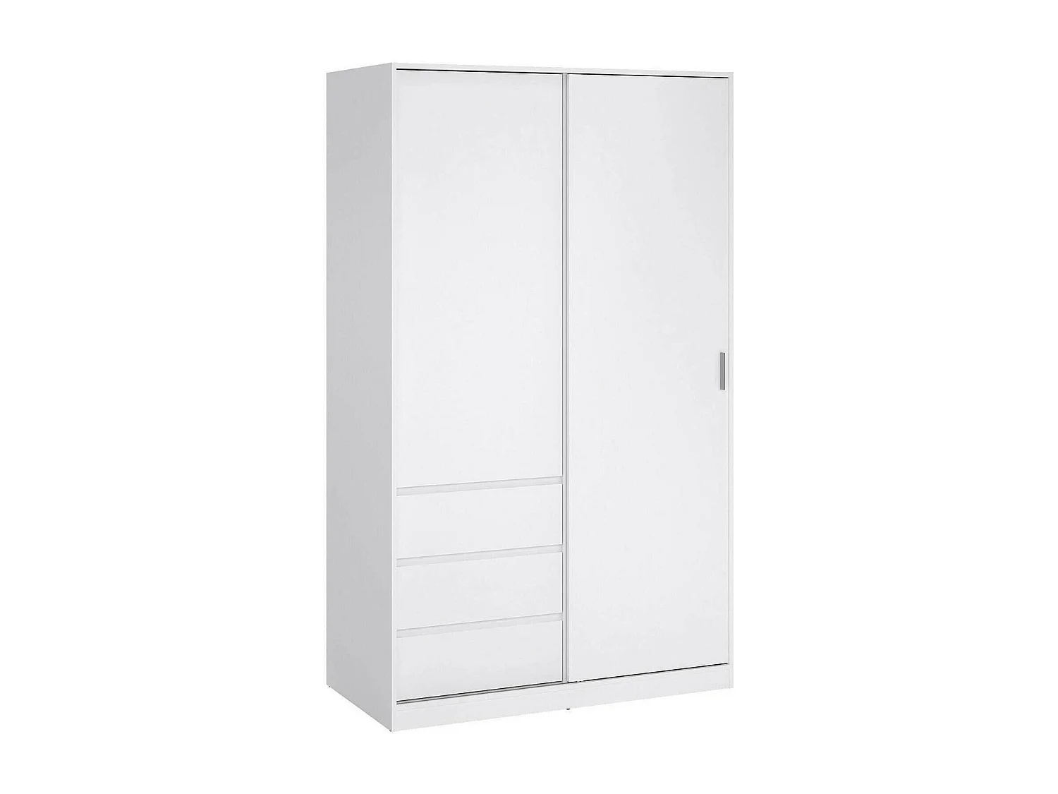 Garde-robe 2 portes Dscalvin, Meubles de chambre, Penderie de plain-pied, Placard à vêtements, 119x60 h200 cm, Blanc