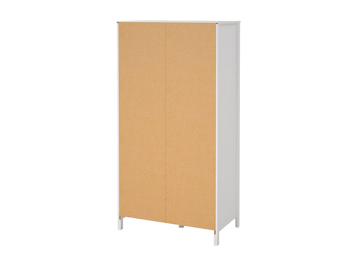 Garde-robe 2 portes Dscarlat, Meubles de chambre, Penderie de plain-pied, Placard à vêtements, 102x58 h199 cm, Blanc