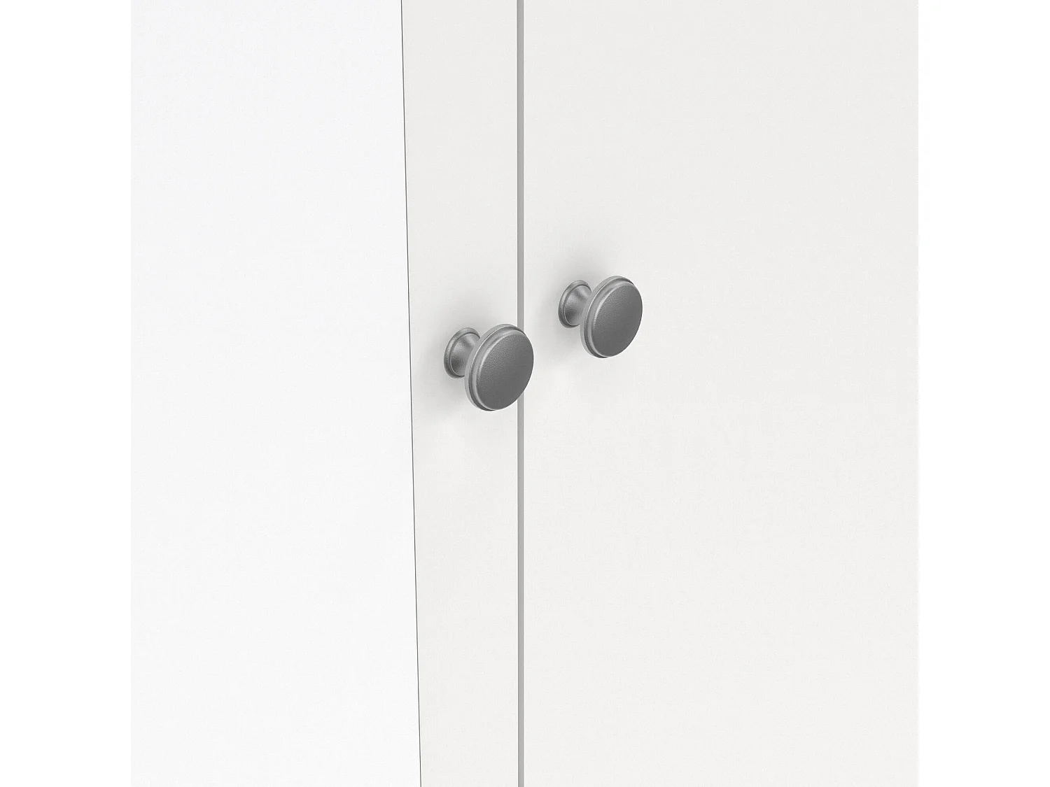 Garde-robe 2 portes Dscarlat, Meubles de chambre, Penderie de plain-pied, Placard à vêtements, 102x58 h199 cm, Blanc