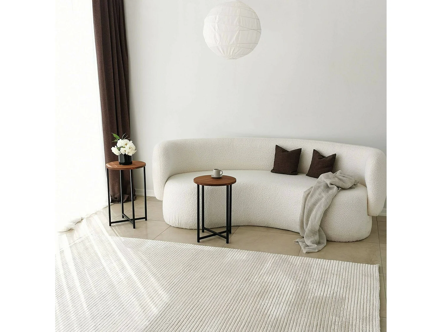 Table basse Furud, Table basse, Porte-revues pour canapé, Etagère de salon, 70x35h55 cm, Chêne