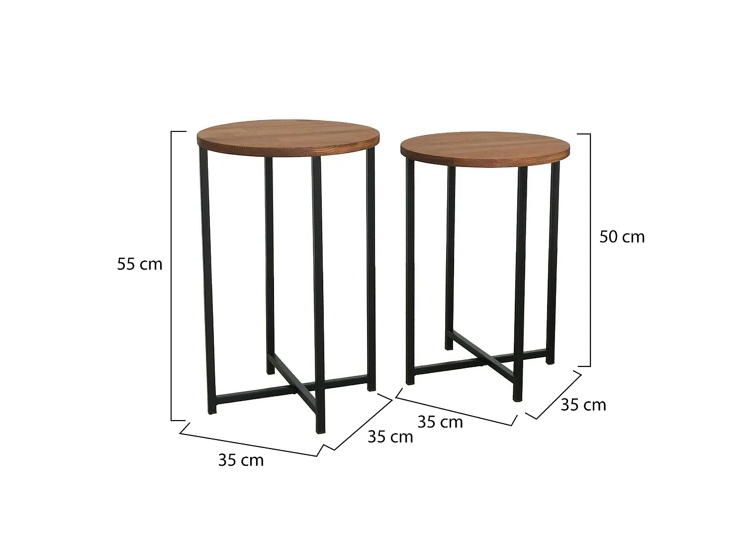Mesa de café Dluperin, Mesa de centro baja, Revistero para sofá, Estante de la sala de estar, 70x35h55 cm, Roble
