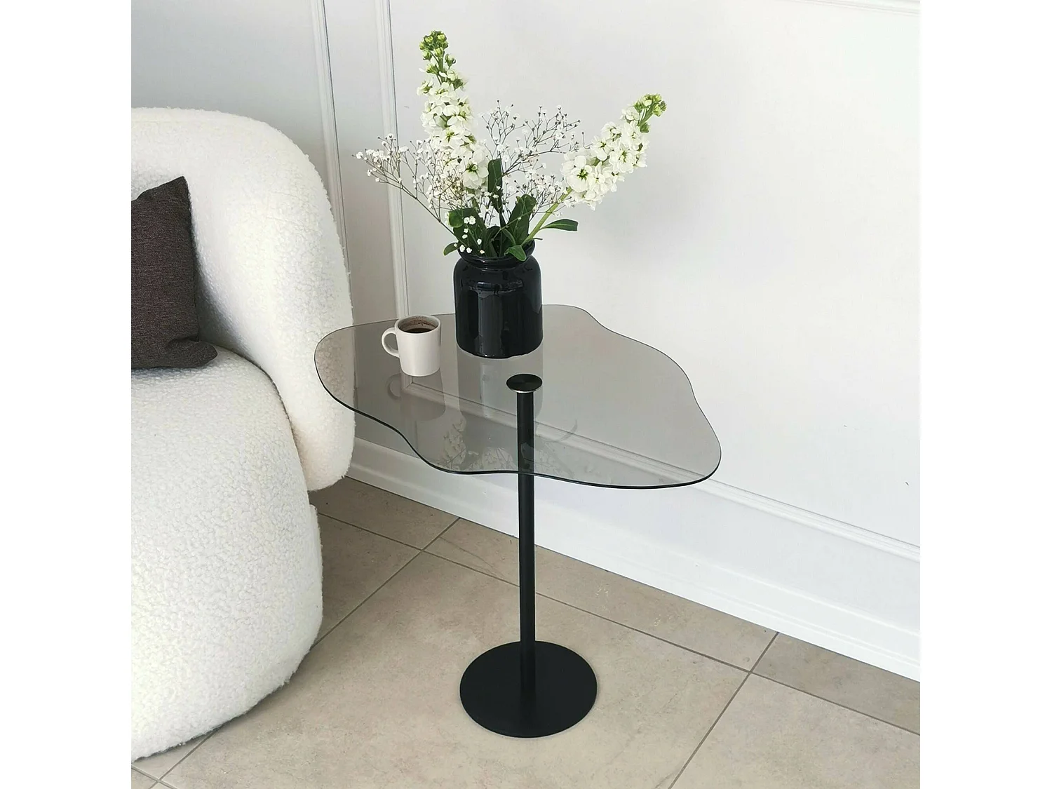 Dfrendru Salontafel, Salontafel, Sofa Review Rack, Woonkamer Plank, 60x45h50 cm, Zwart