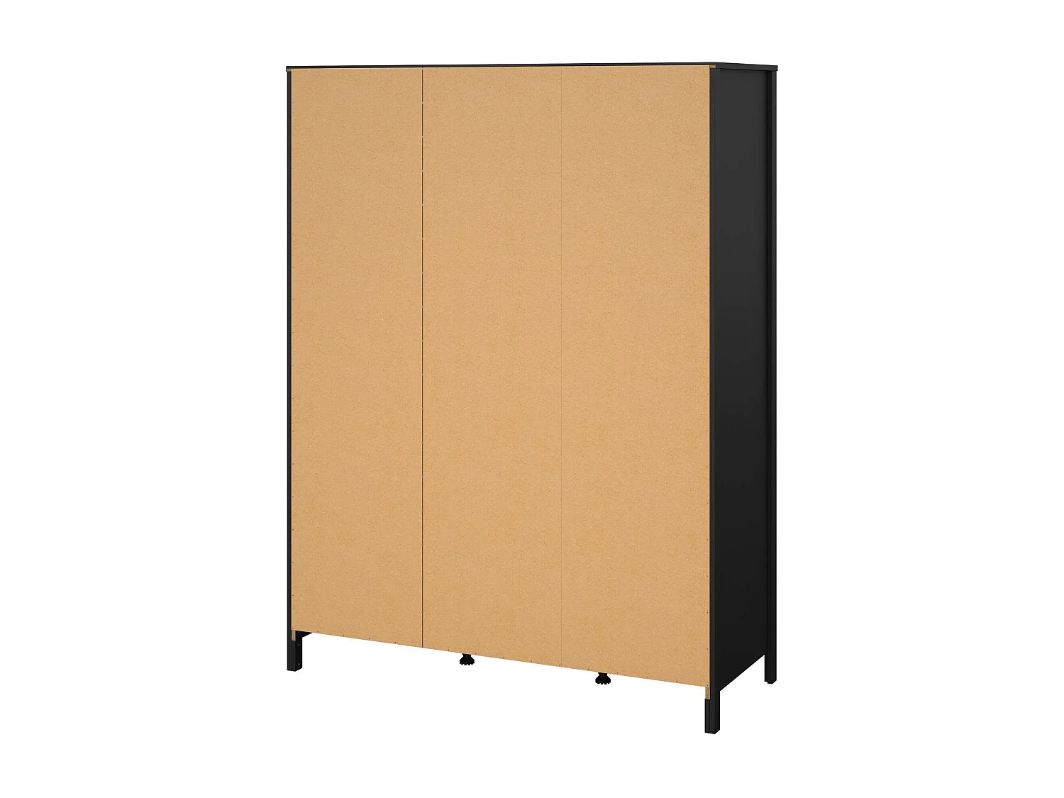 Dselvagg 3-deurskast, Slaapkamermeubel, Inloopkast, Kledingkast, 150x58 h199 cm, Zwart
