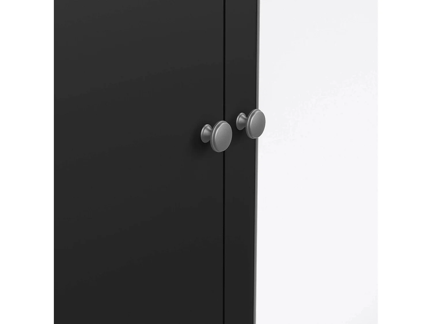 Garde-robe 3 portes Dselvagg, Meubles de chambre, Penderie de plain-pied, Placard à vêtements, 150x58 h199 cm, Noir