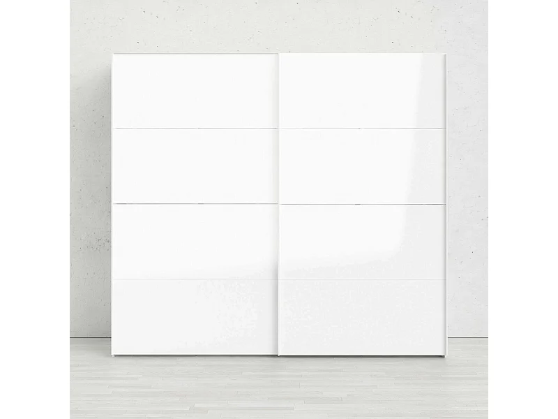 Armário Dspinos 2 portas, Móveis de quarto, Armário, Armário, 243x61 h220 cm, Branco