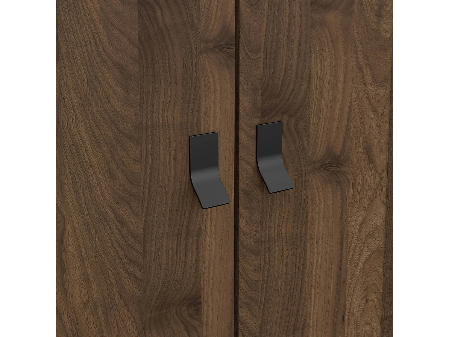 Garde-robe 3 portes Dverdell, Meubles de chambre, Penderie de plain-pied, Placard à vêtements, 150x60 h200 cm, Noir et Noyer