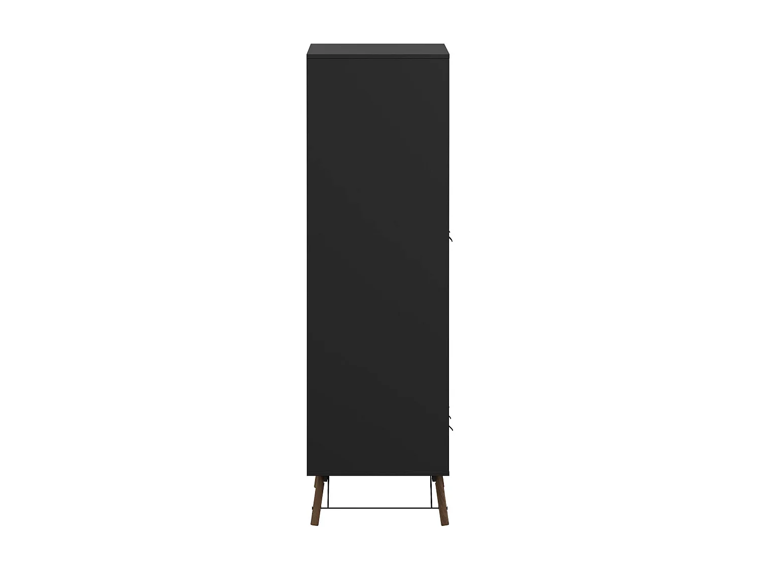Garde-robe 3 portes Dverdell, Meubles de chambre, Penderie de plain-pied, Placard à vêtements, 150x60 h200 cm, Noir et Noyer