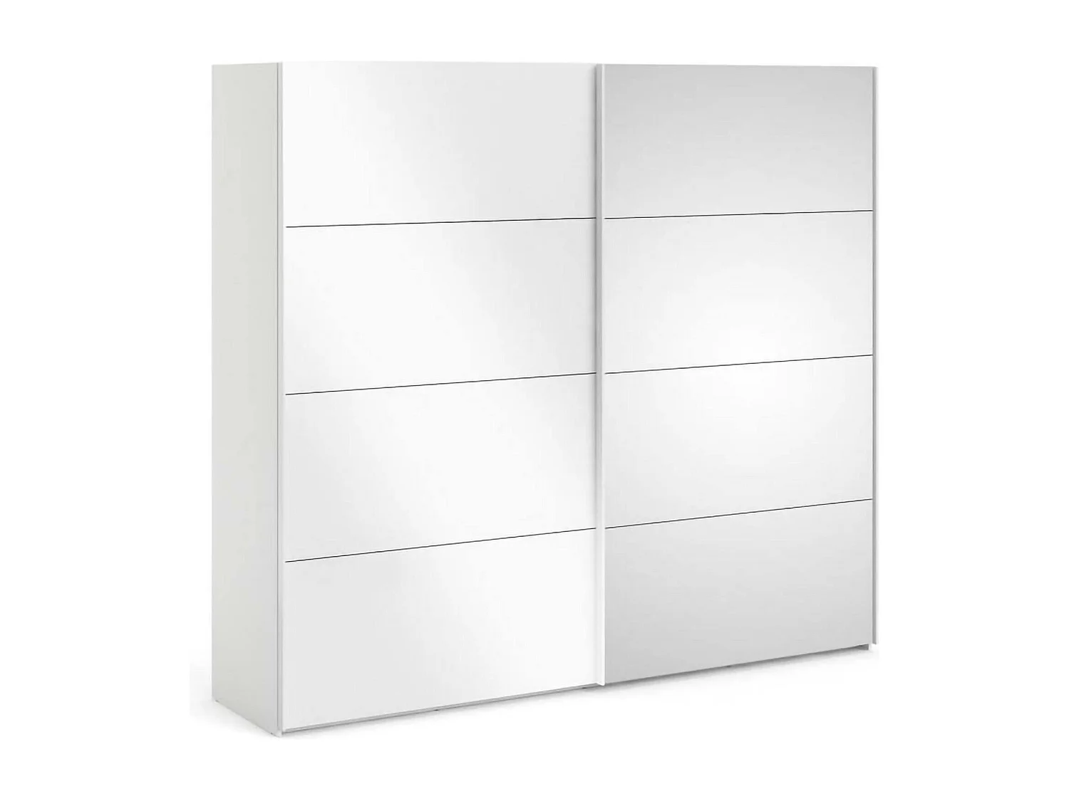 Dstabil 2-deurskast, Slaapkamermeubel, Inloopkast, Kledingkast, 243x61 h220 cm, Wit