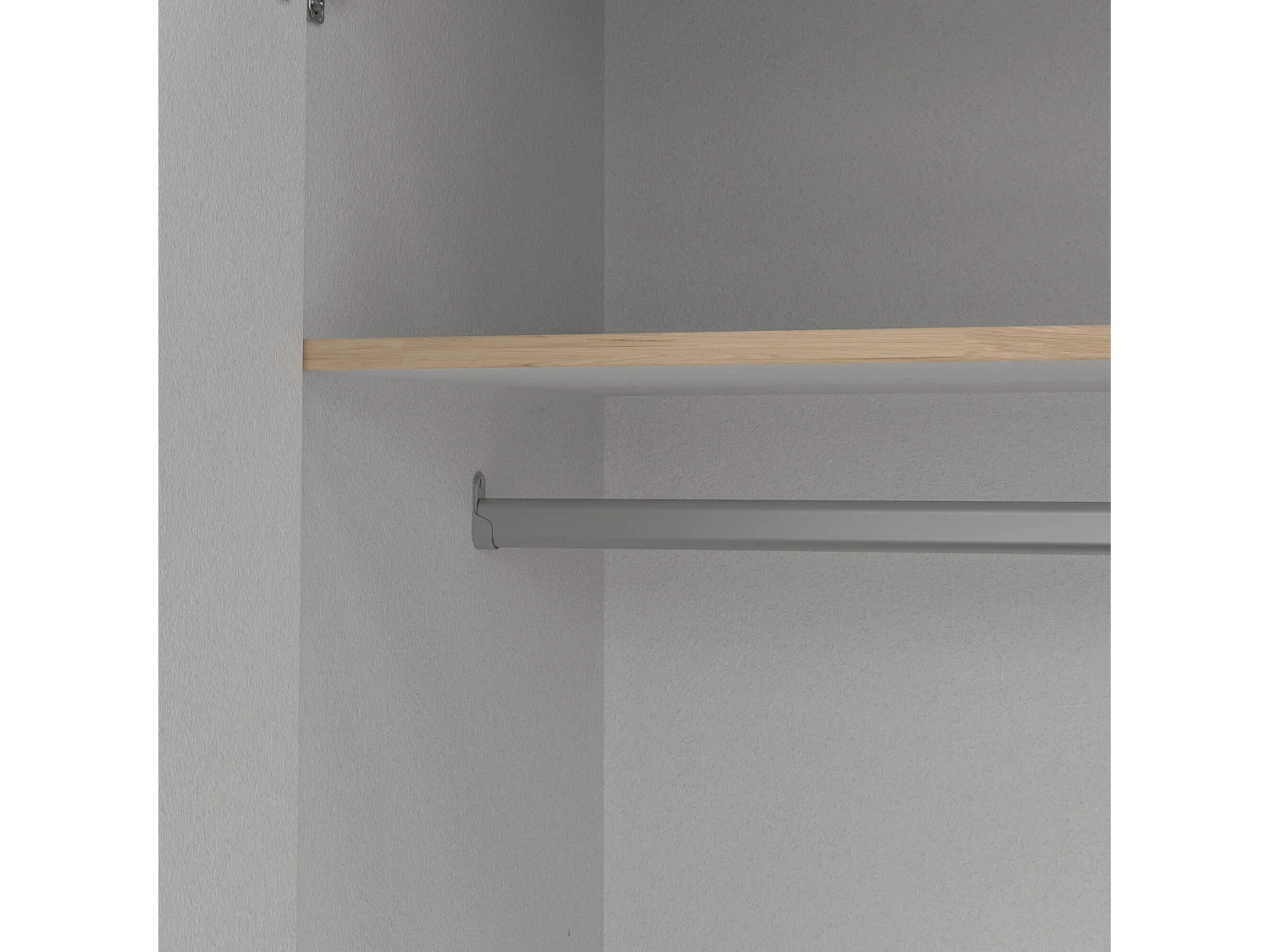 Grande Garde-robe Dserafin, Meubles de chambre, Penderie de plain-pied, Placard à vêtements, 196x50 h200 cm, Chêne clair