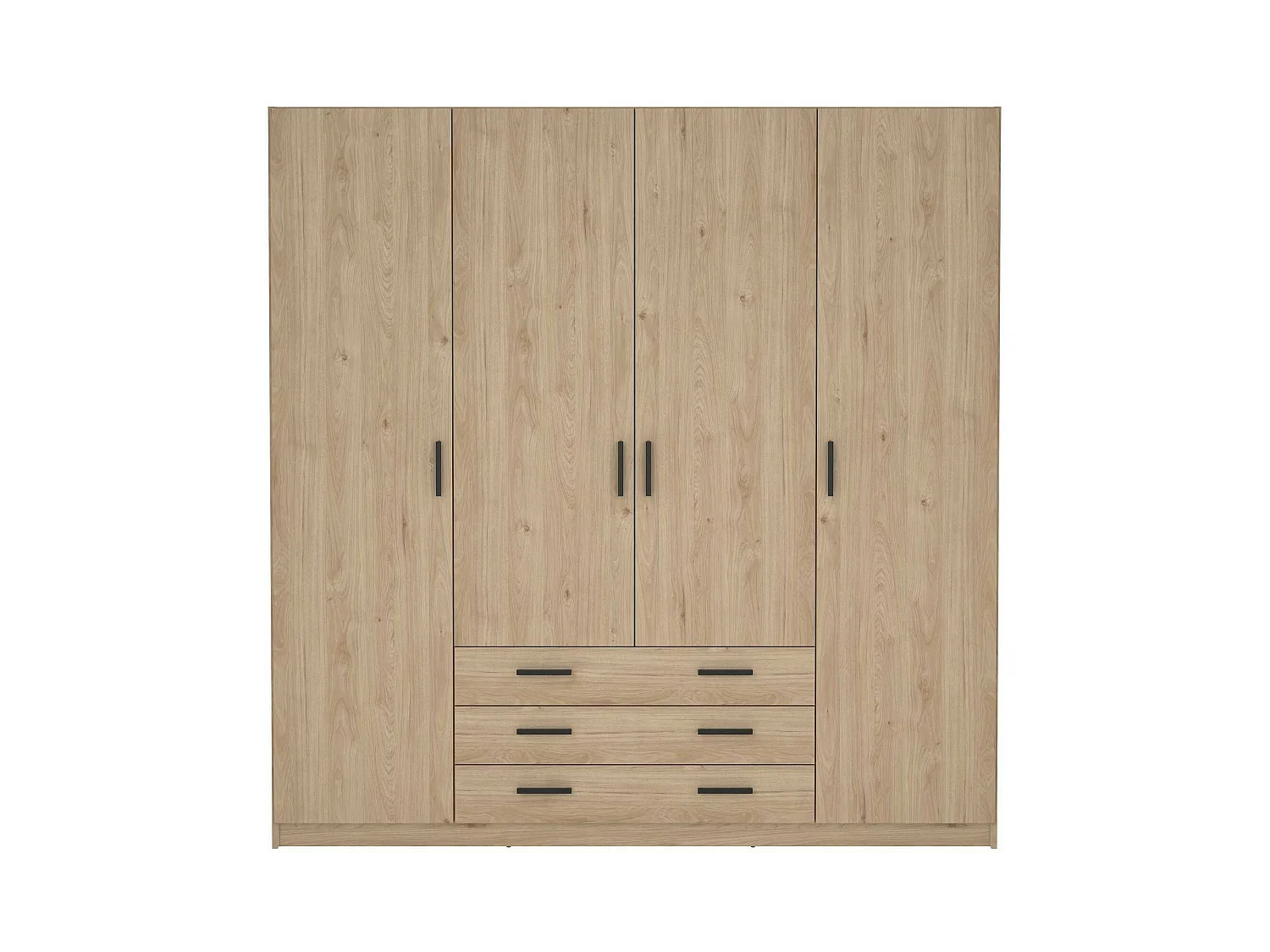 Grande Garde-robe Dserafin, Meubles de chambre, Penderie de plain-pied, Placard à vêtements, 196x50 h200 cm, Chêne clair