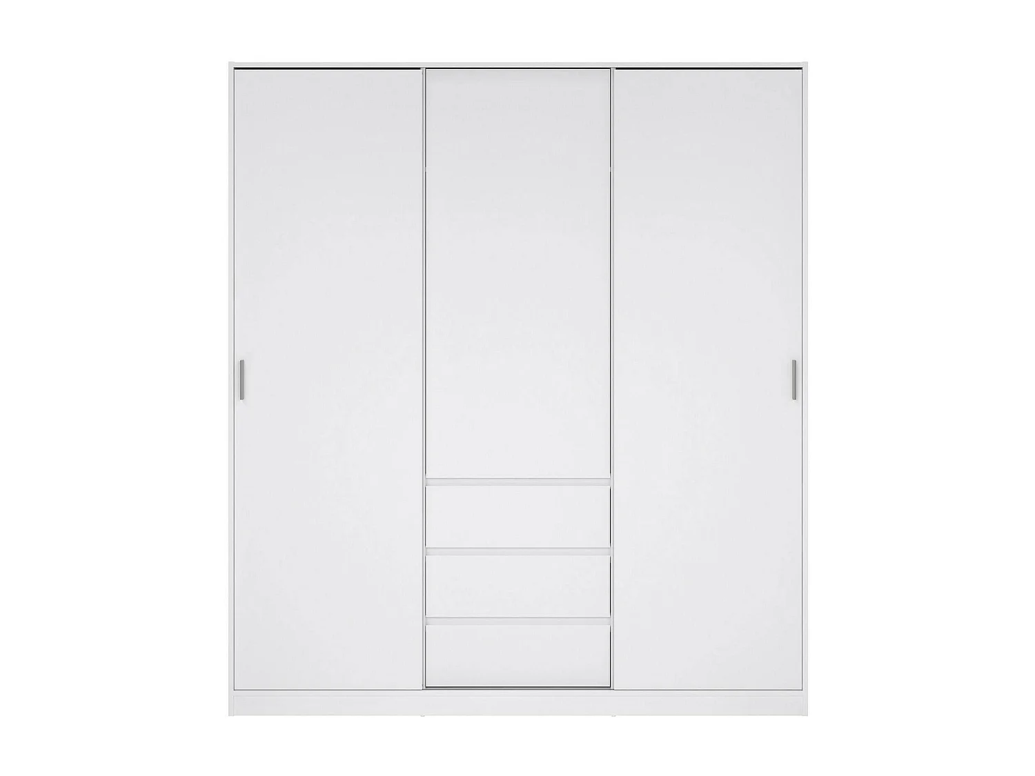 Garde-robe 3 portes Dveretou, Meubles de chambre, Penderie de plain-pied, Placard à vêtements, 177x60 h200 cm, Blanc