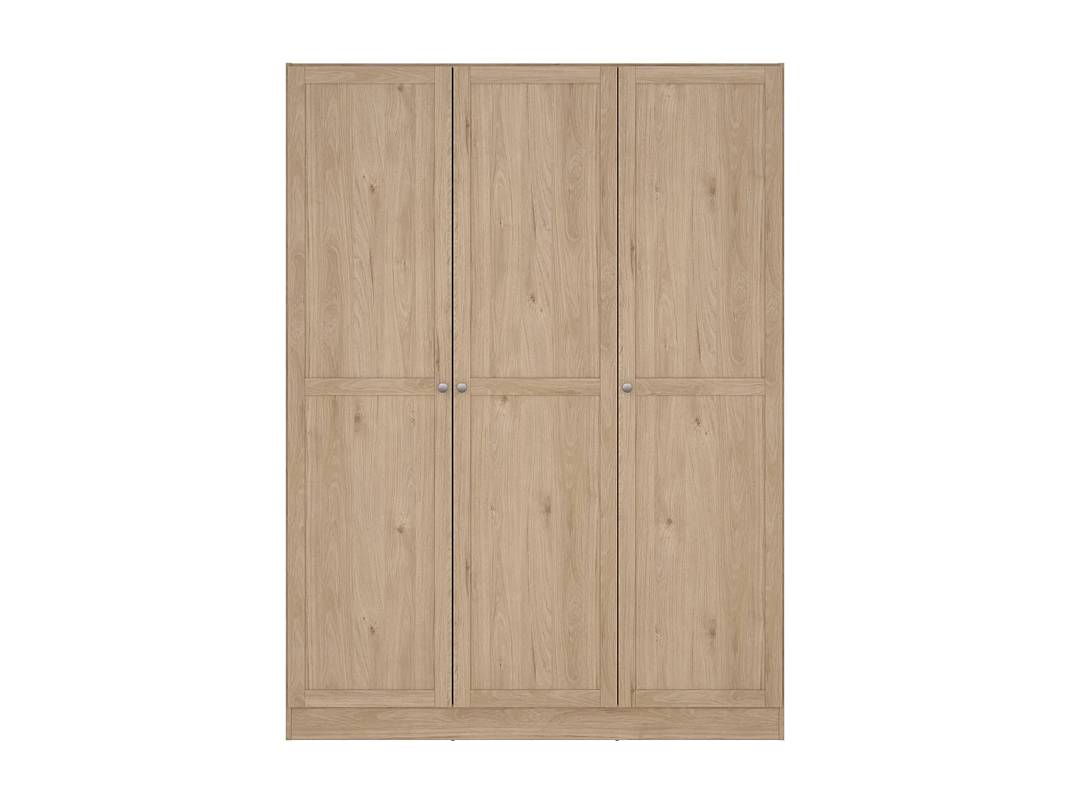 Guardaroba 3 Ante Gener, Appendiabiti, 61.69x147 cm Marrone Rovere, Armadio Camera da Letto