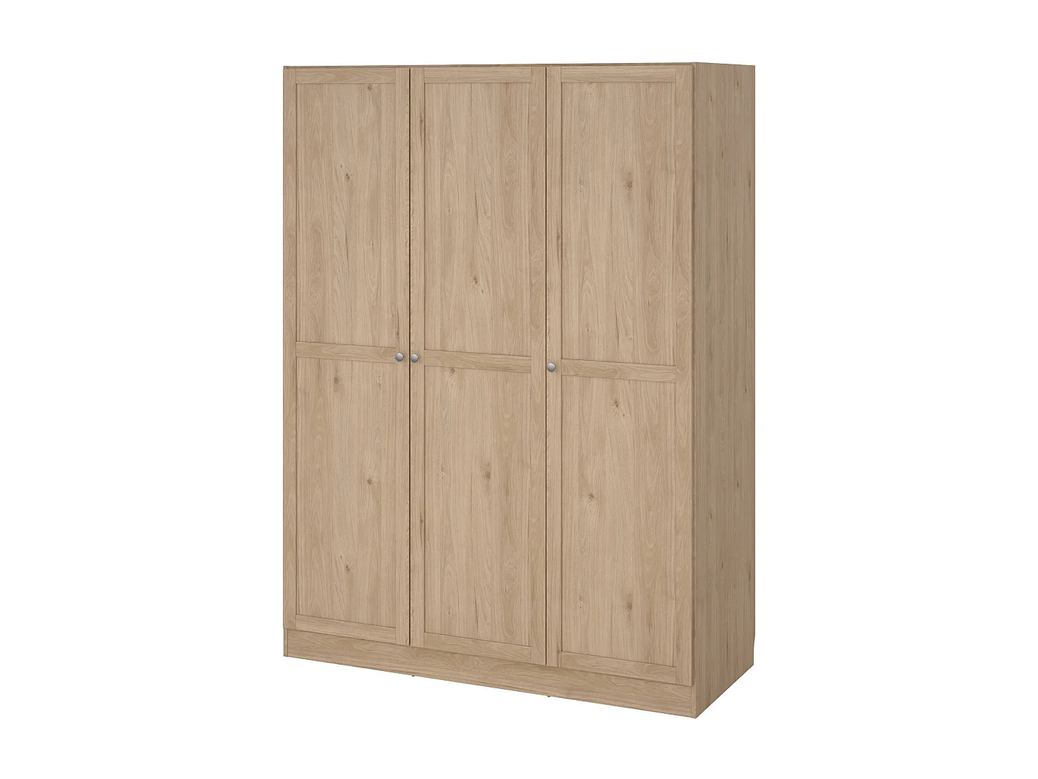 Guardaroba 3 Ante Gener, Appendiabiti, 61.69x147 cm Marrone Rovere, Armadio Camera da Letto