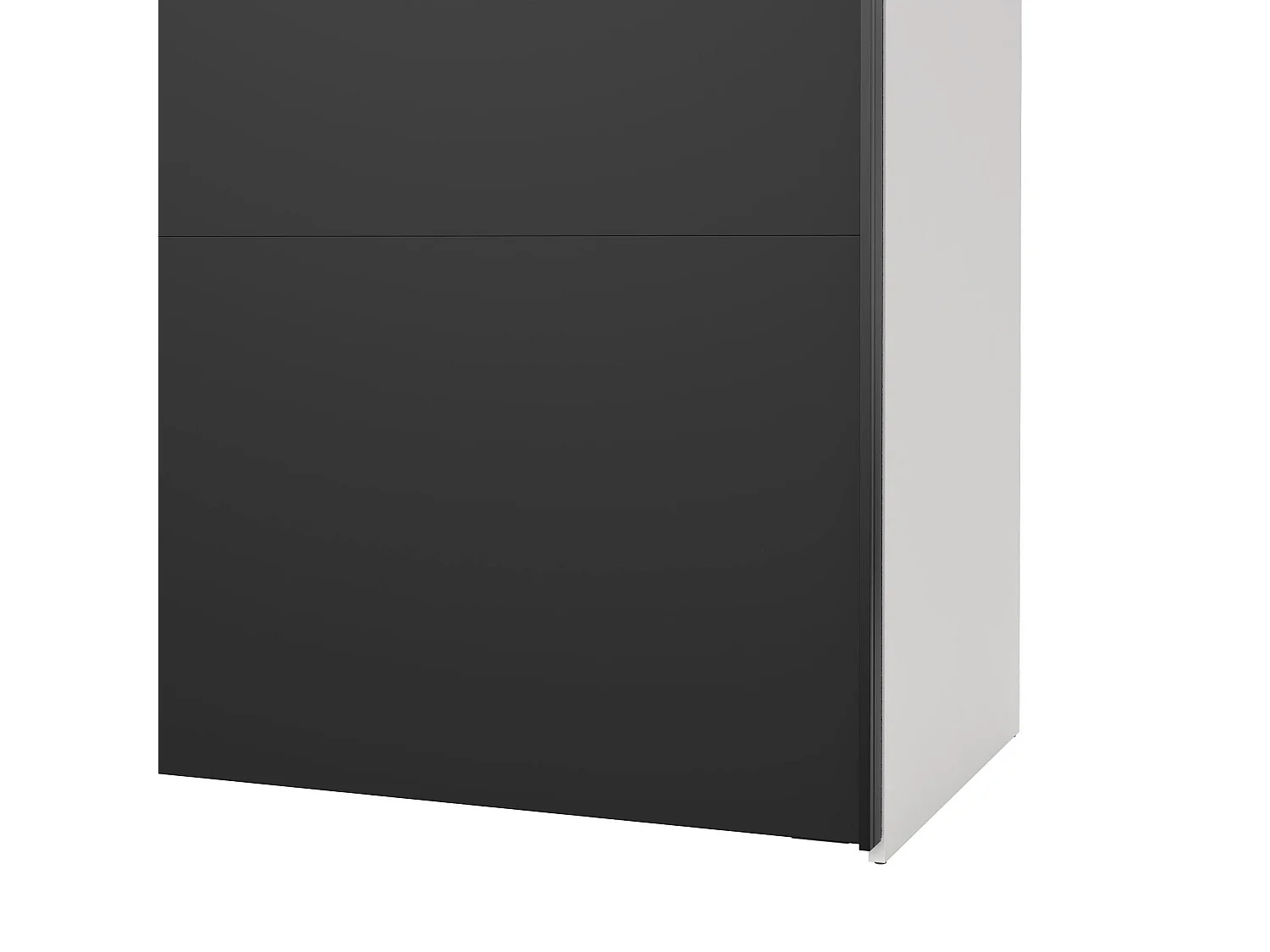 Kleiderschrank 2 Türen Dsquizz, Schlafzimmermöbel, Schrank, Garderobe, 182x61 h220 cm, WeiÃŸ und Schwarz