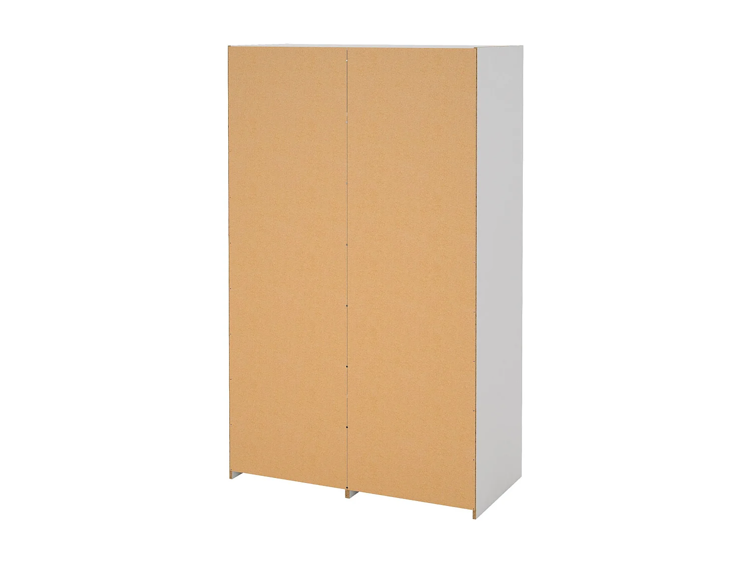 Kleiderschrank 2 Türen Dravagli, Schlafzimmermöbel, Schrank, Garderobe, 121x60 h200 cm, WeiÃŸ