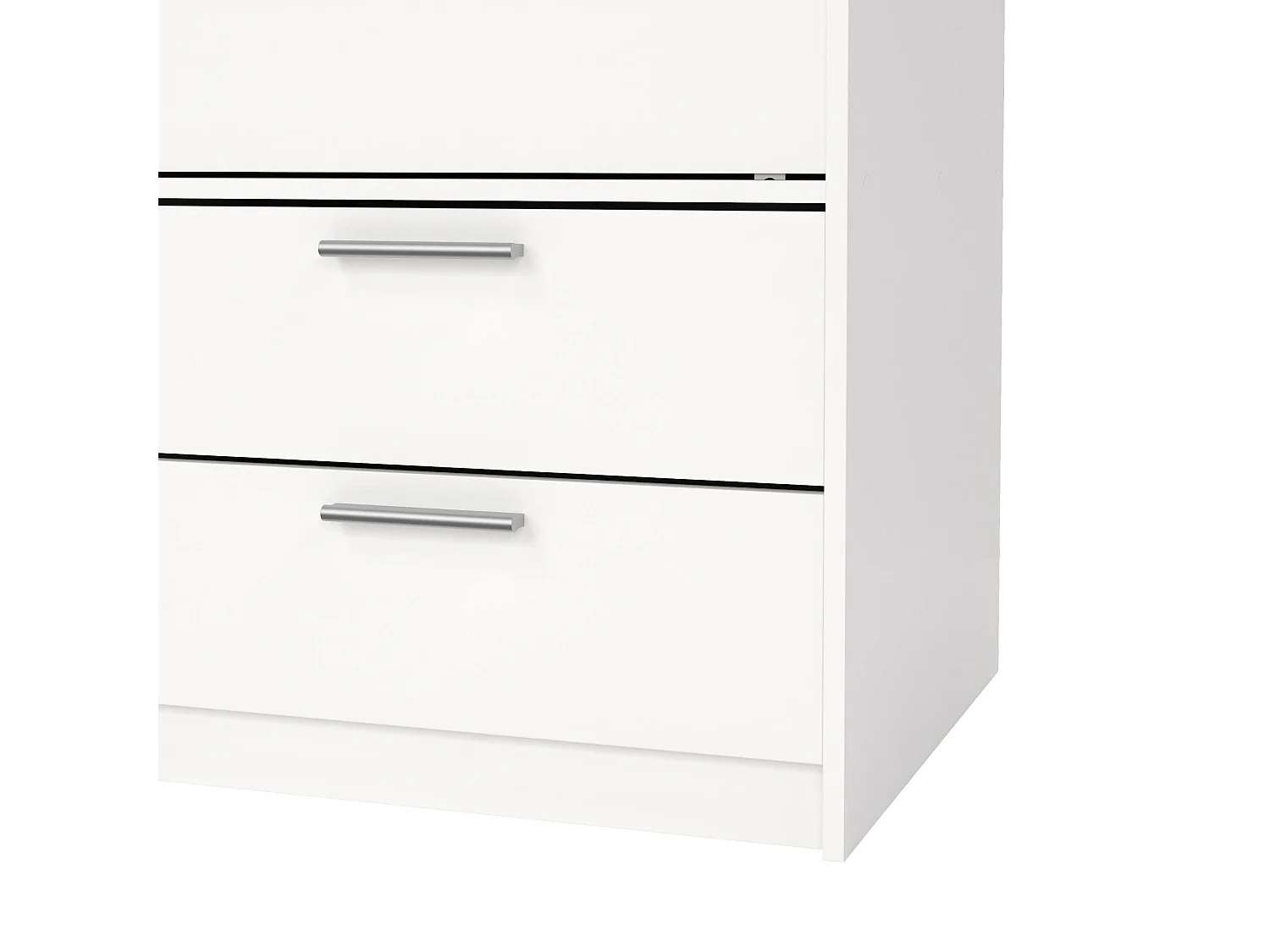 Kleiderschrank 2 Türen Dravagli, Schlafzimmermöbel, Schrank, Garderobe, 121x60 h200 cm, WeiÃŸ