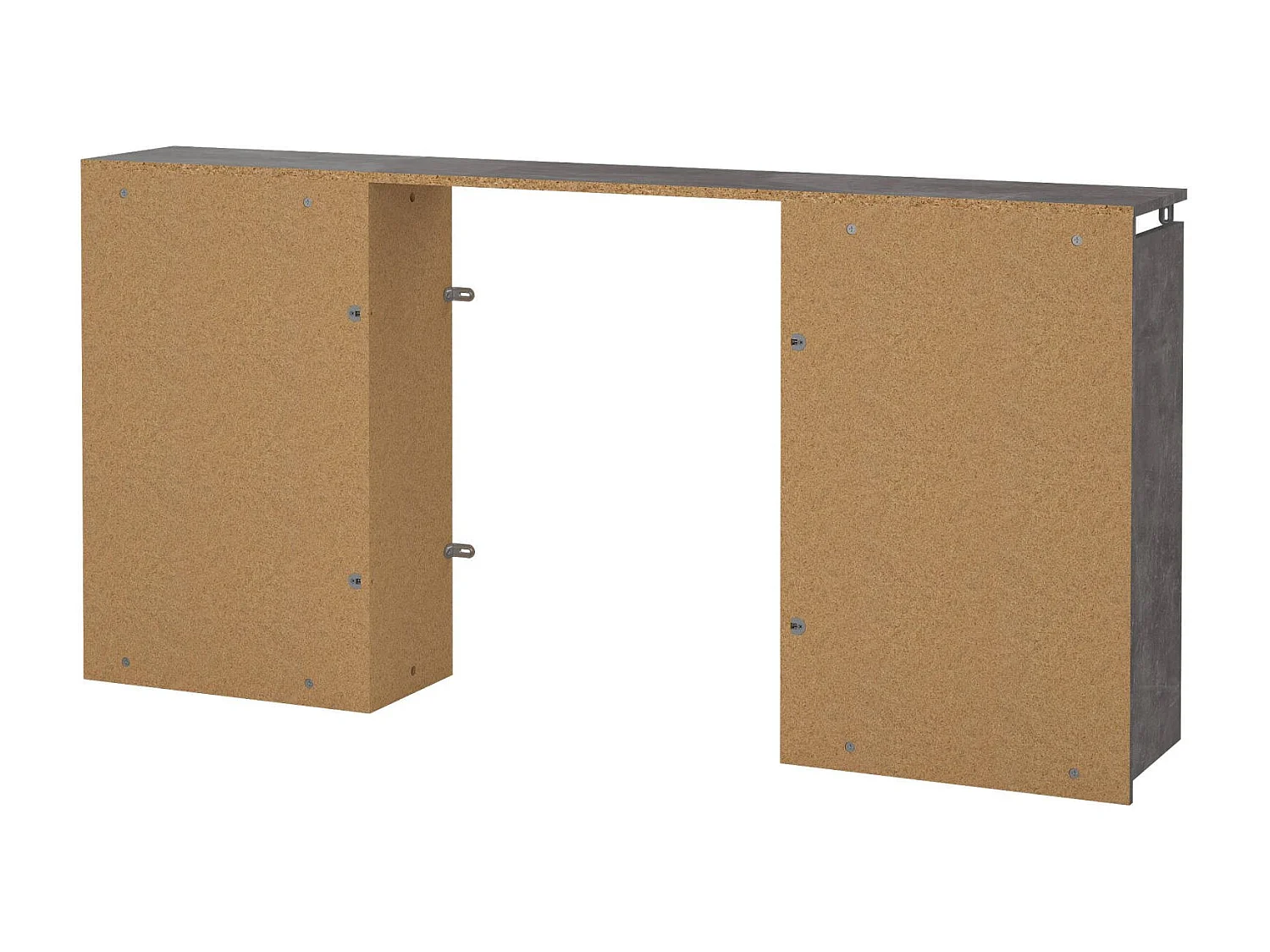 Comodino Delfino, 7 Ripiani, 26.3x164.9x79.8h cm Grigio Cemento