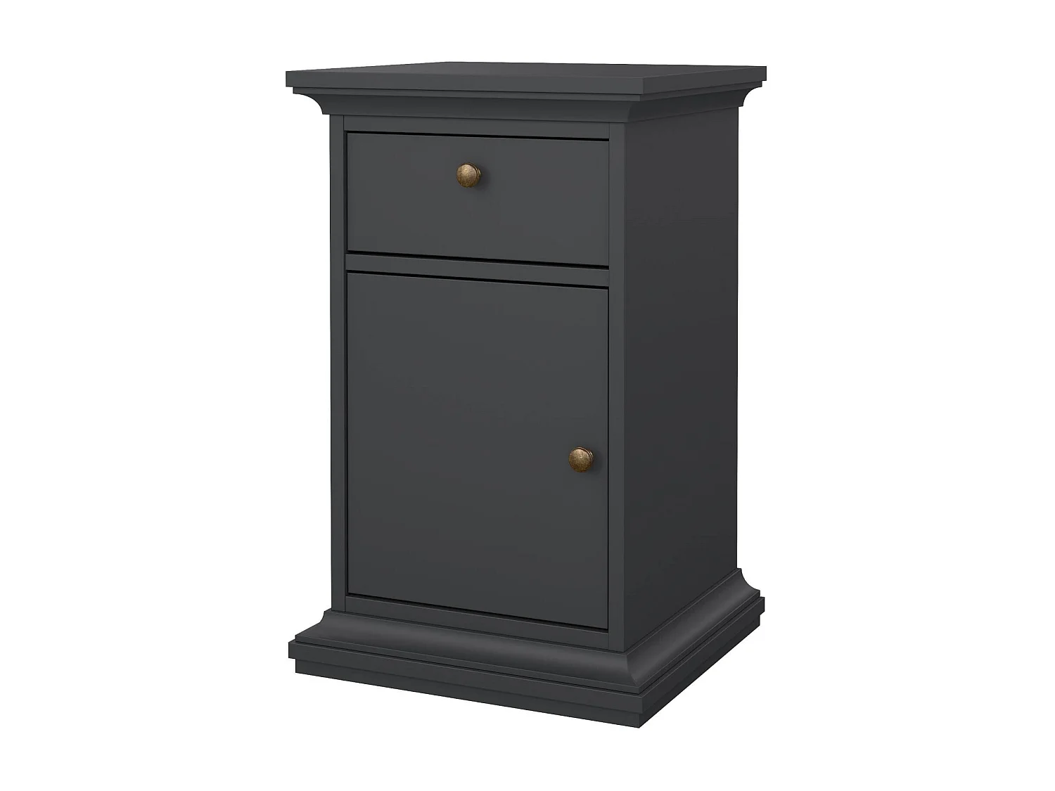 Comodino Mauricette, un Ripiano, 40x43.6x69.6h cm Grigio