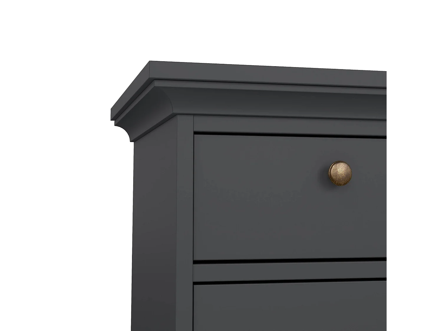 Chevet Drrahman, Commode basse, Table de nuit, Étagère de chevet, 44x40 h70 cm, Gris