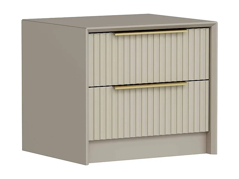 Chevet Dgros, Commode basse, Table de nuit, Étagère de chevet, 53x45 h45 cm, Ciment