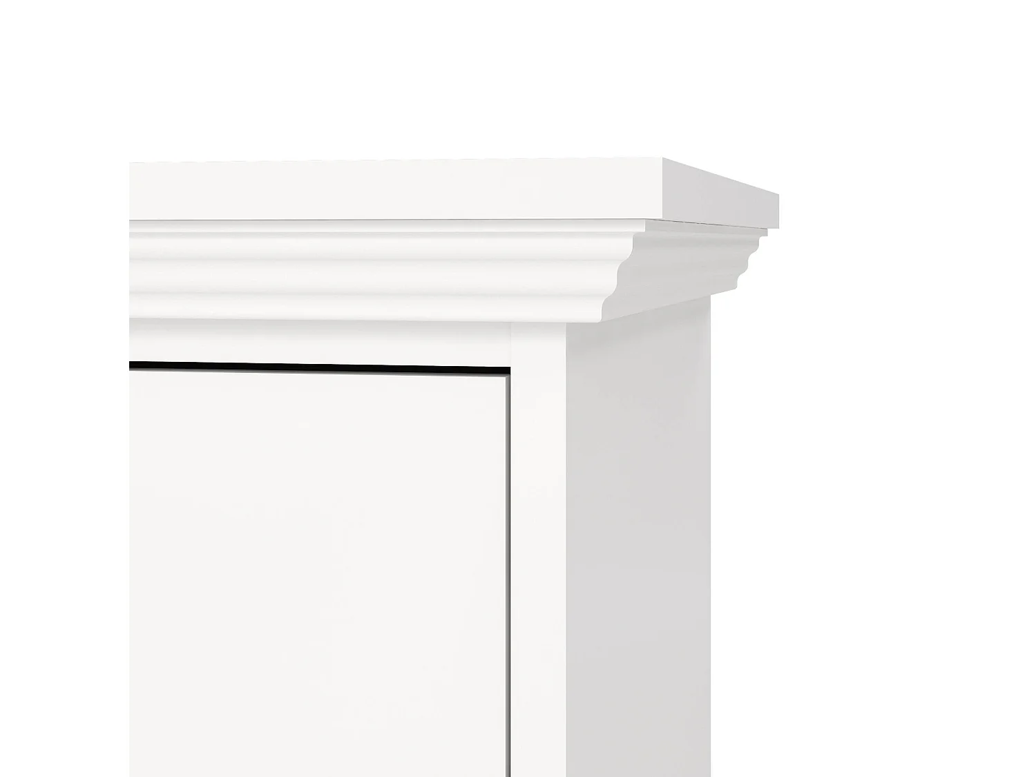 Comodino Pascal, un Cassetto, 43.3x47.8x63.4h cm Bianco