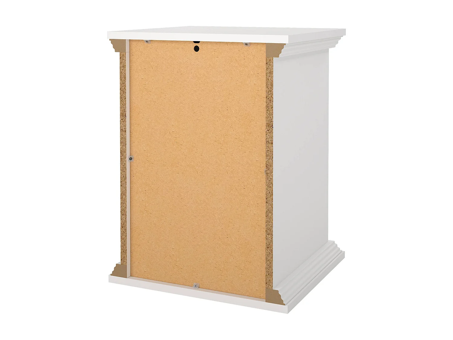 Chevet Dsaccan, Commode basse, Table de nuit, Étagère de chevet, 48x43 h63 cm, Blanc