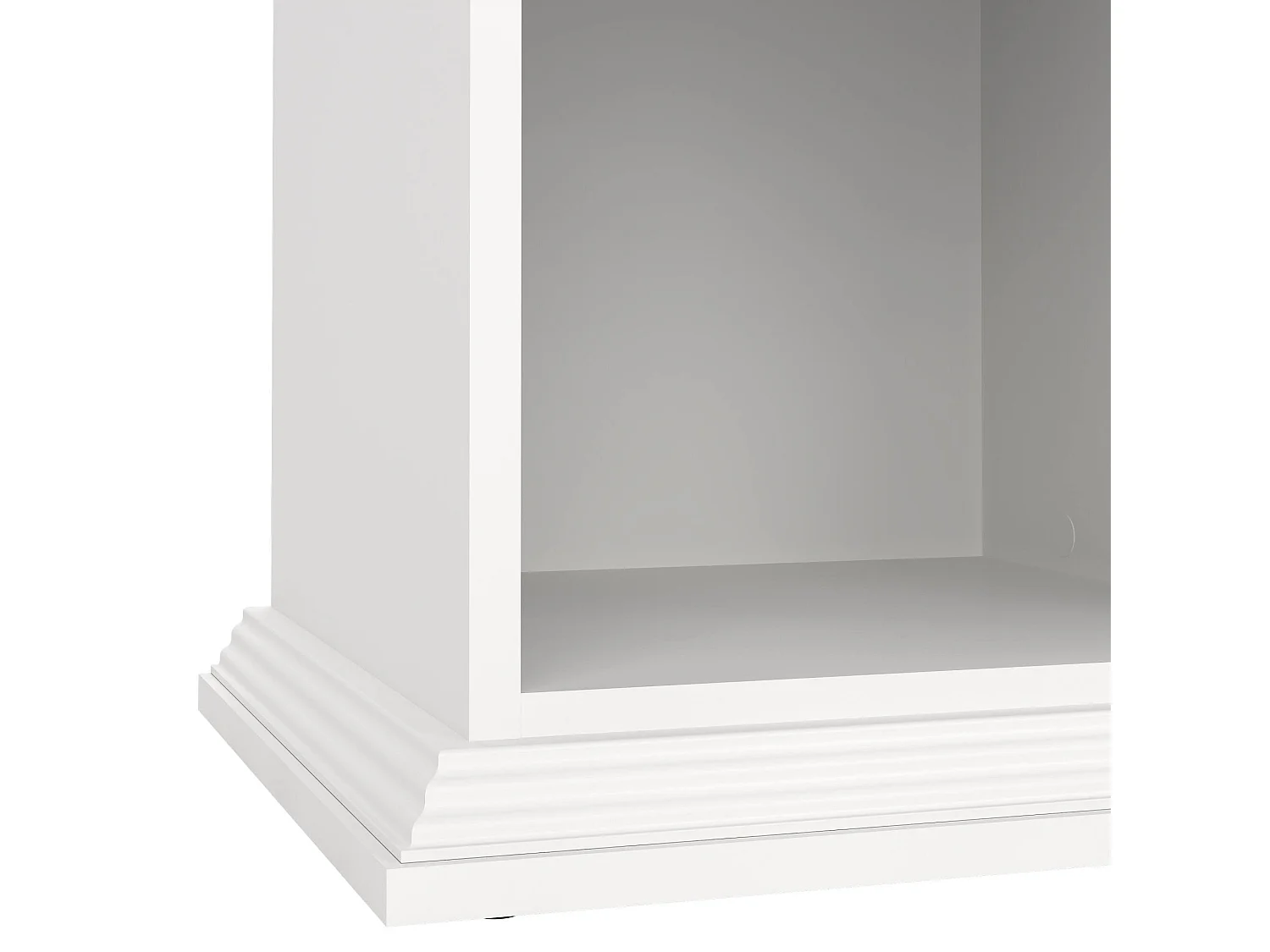 Chevet Dsaccan, Commode basse, Table de nuit, Étagère de chevet, 48x43 h63 cm, Blanc