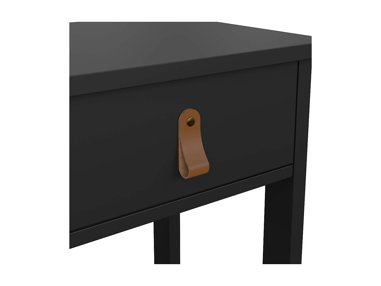 Chevet Dsabir, Commode basse, Table de nuit, Étagère de chevet, 40x34 h70 cm, Noir