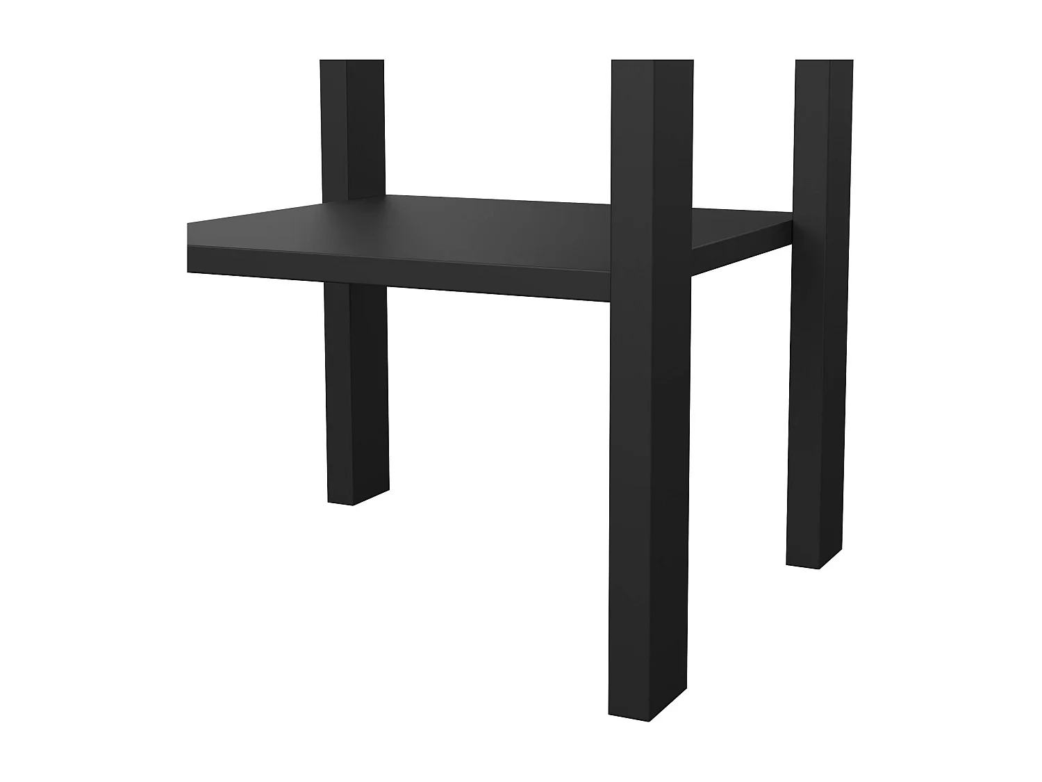 Nachttisch Dsabir, Niedrige Kommode, Tisch, Multifunktionaler Nachttisch, 40x34 h70 cm, Schwarz