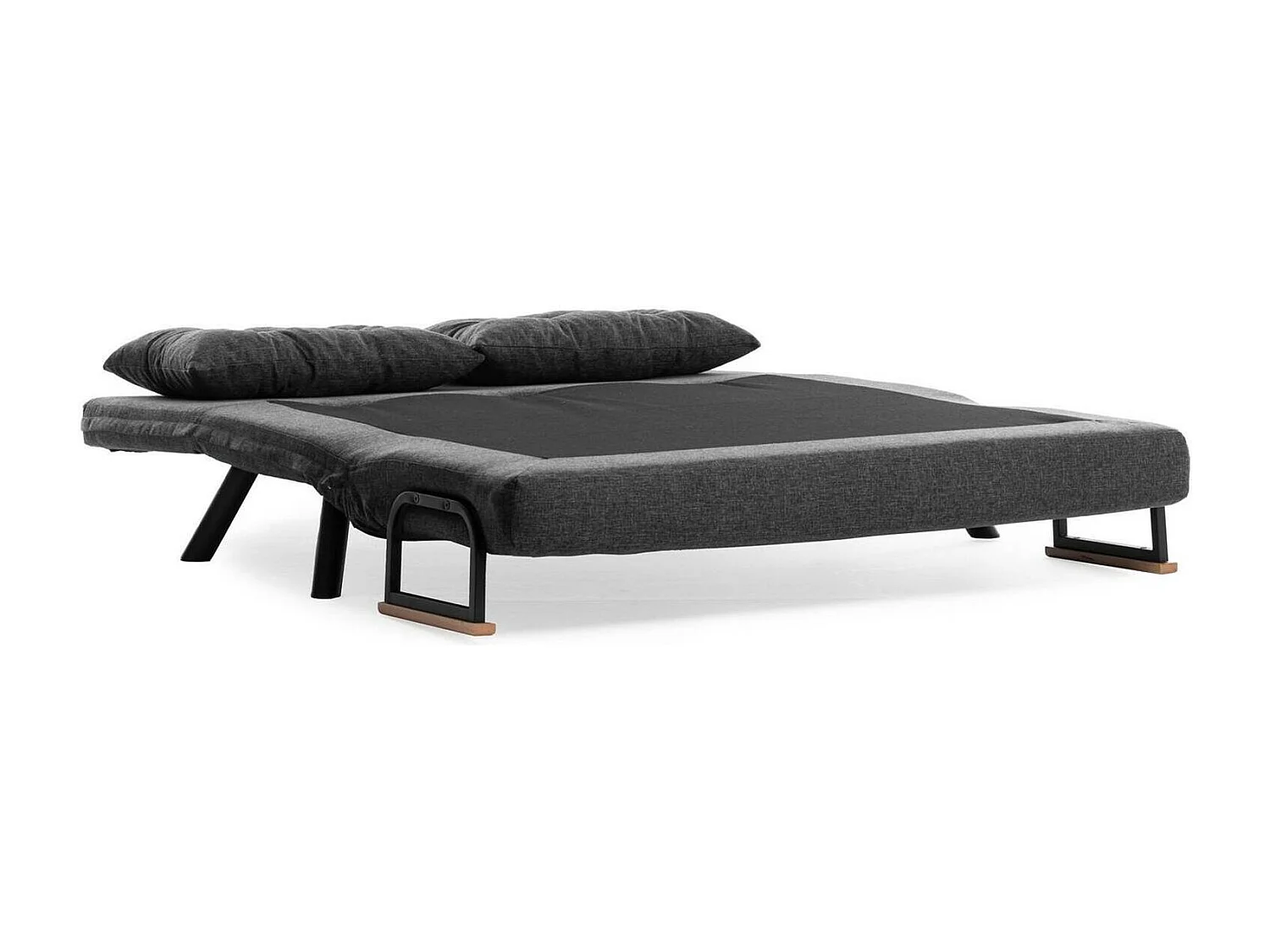 Sofá-cama Dworle de 2 lugares, Sofá convertível, Sofá de hóspedes, Poltrona-cama com arrumação, 133x78 h78 cm, Cinza Cinza