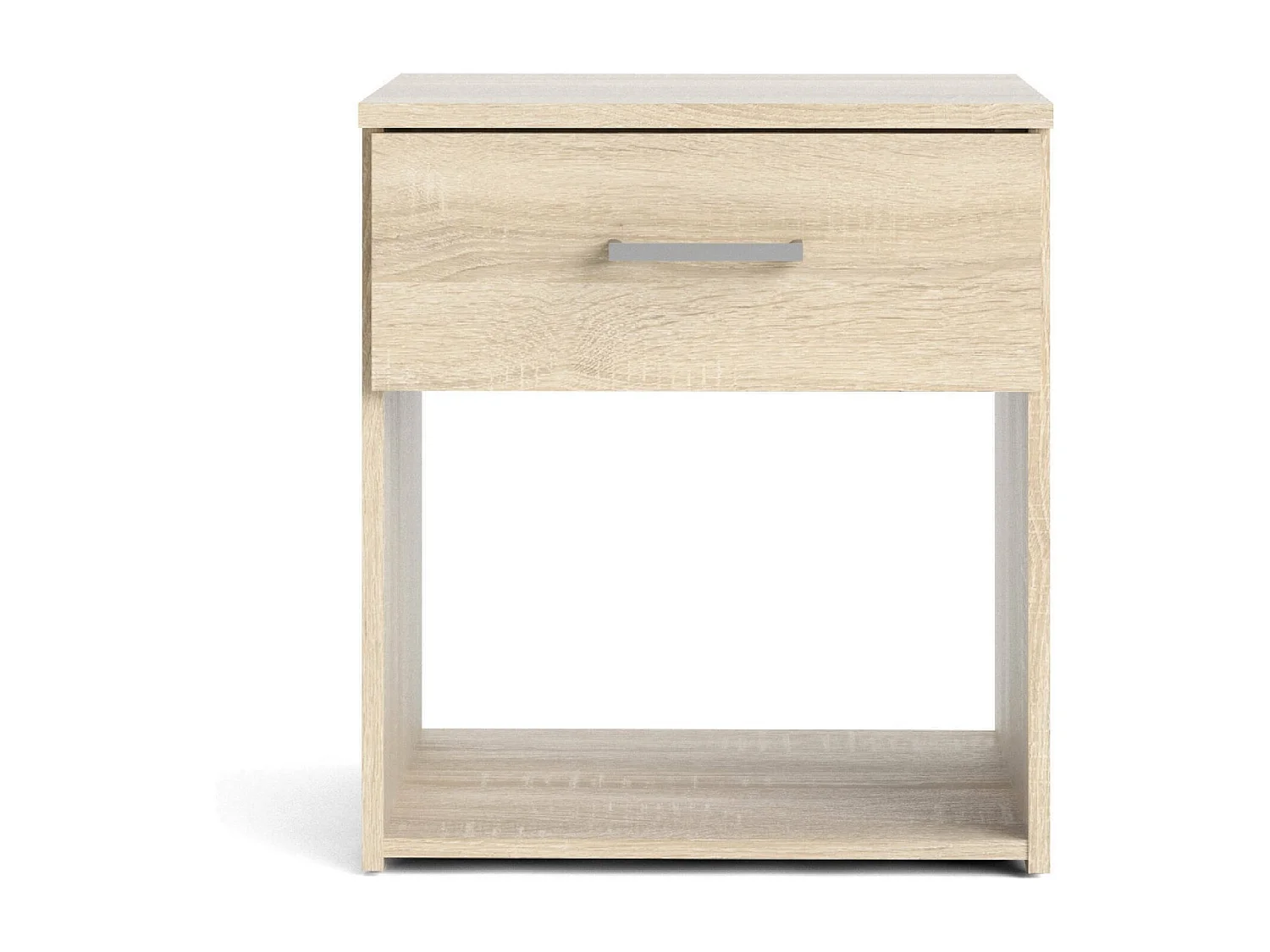 Chevet Druss, Commode basse, Table de nuit, Étagère de chevet, 38x36 h48 cm, Chêne