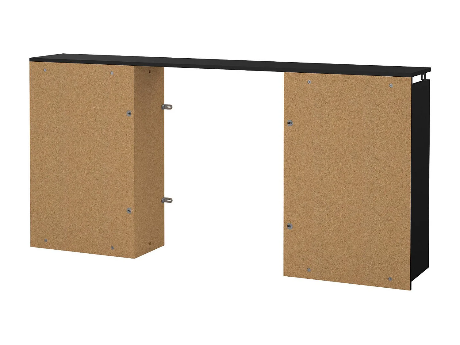 Drubb nachtkastje, Lage ladekast, Nachtkastje, Bedplank, 165x26 h80 cm, Zwart