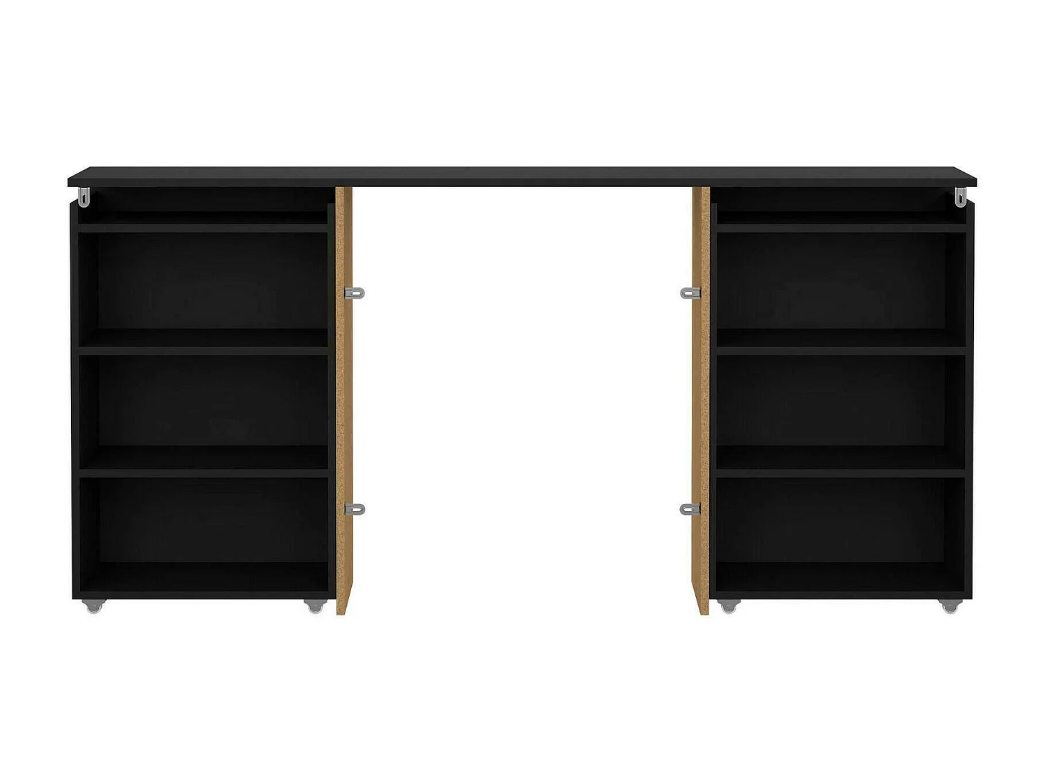 Drubb nachtkastje, Lage ladekast, Nachtkastje, Bedplank, 165x26 h80 cm, Zwart