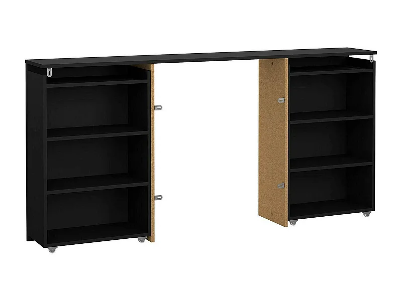 Comodino Shary, 3 Ripiani, 26.3x164.9x79.8h cm Nero